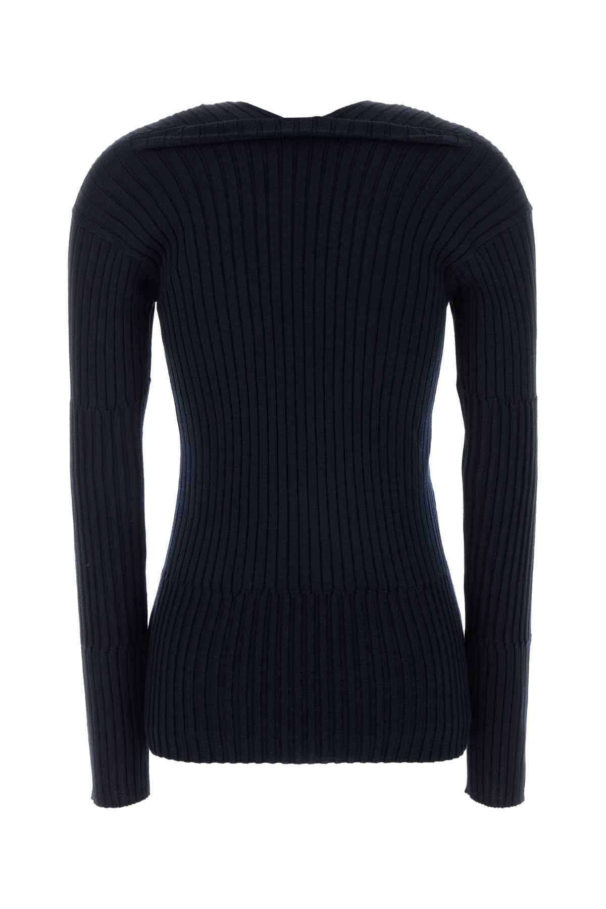 Bottega Veneta Midnight Blue Cashmere Blend Top Size XS / US 0-2 / IT 36-38 - 2 Thumbnail