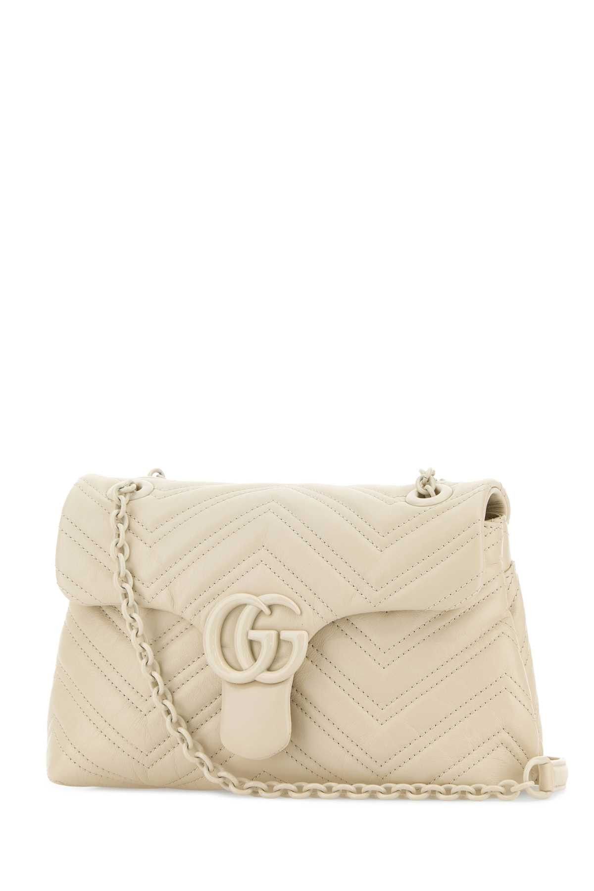 Gucci Ivory Nappa Leather Small Gg Marmont Shoulder Bag Size ONE SIZE - 2 Thumbnail