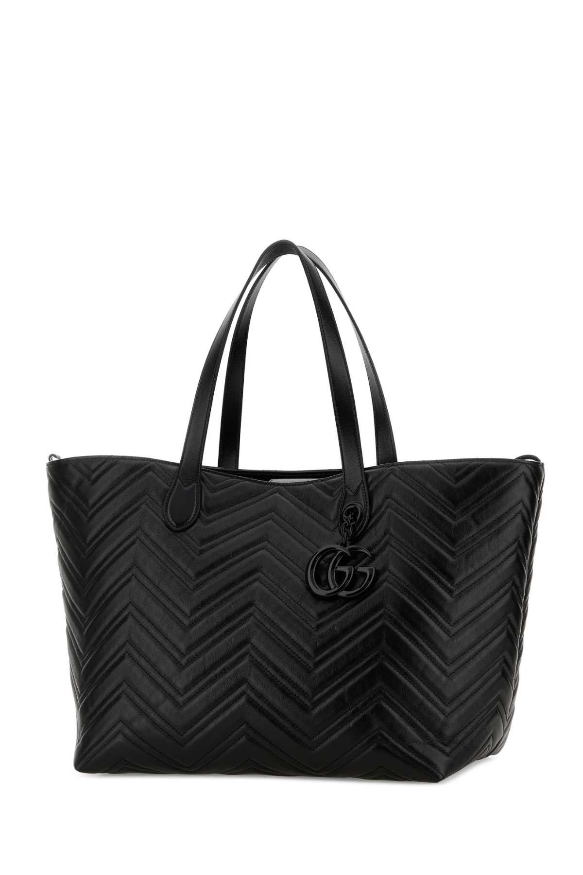 Gucci Black Leather Large Gg Marmont Shopping Bag Size ONE SIZE - 2 Thumbnail