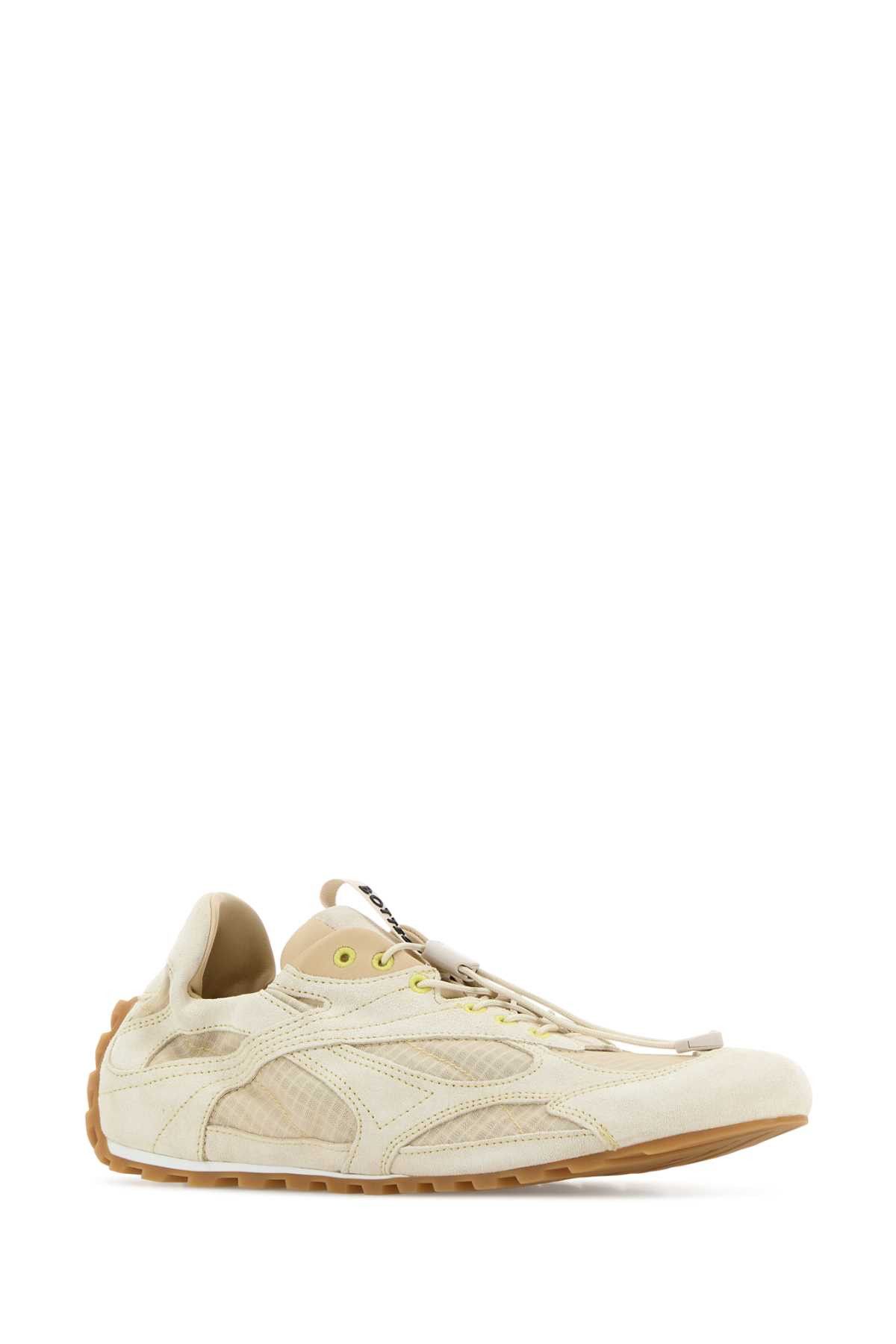 Bottega Veneta Ivory Suede And Fabric Orbit Flash Sneakers Size US 11 / IT 41 - 2 Thumbnail