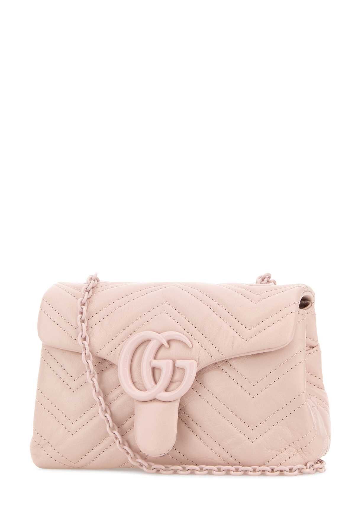Gucci Pink Nappa Leather Mini Gg Marmont Shoulder Bag Size ONE SIZE - 2 Thumbnail