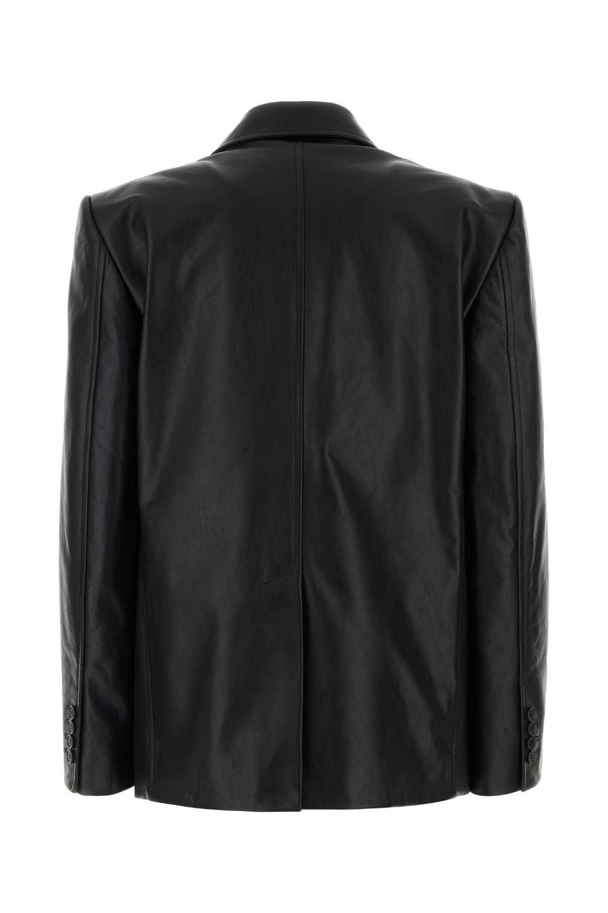 Balenciaga Black Leather Jacket Size S / US 4 / IT 40 - 2 Thumbnail