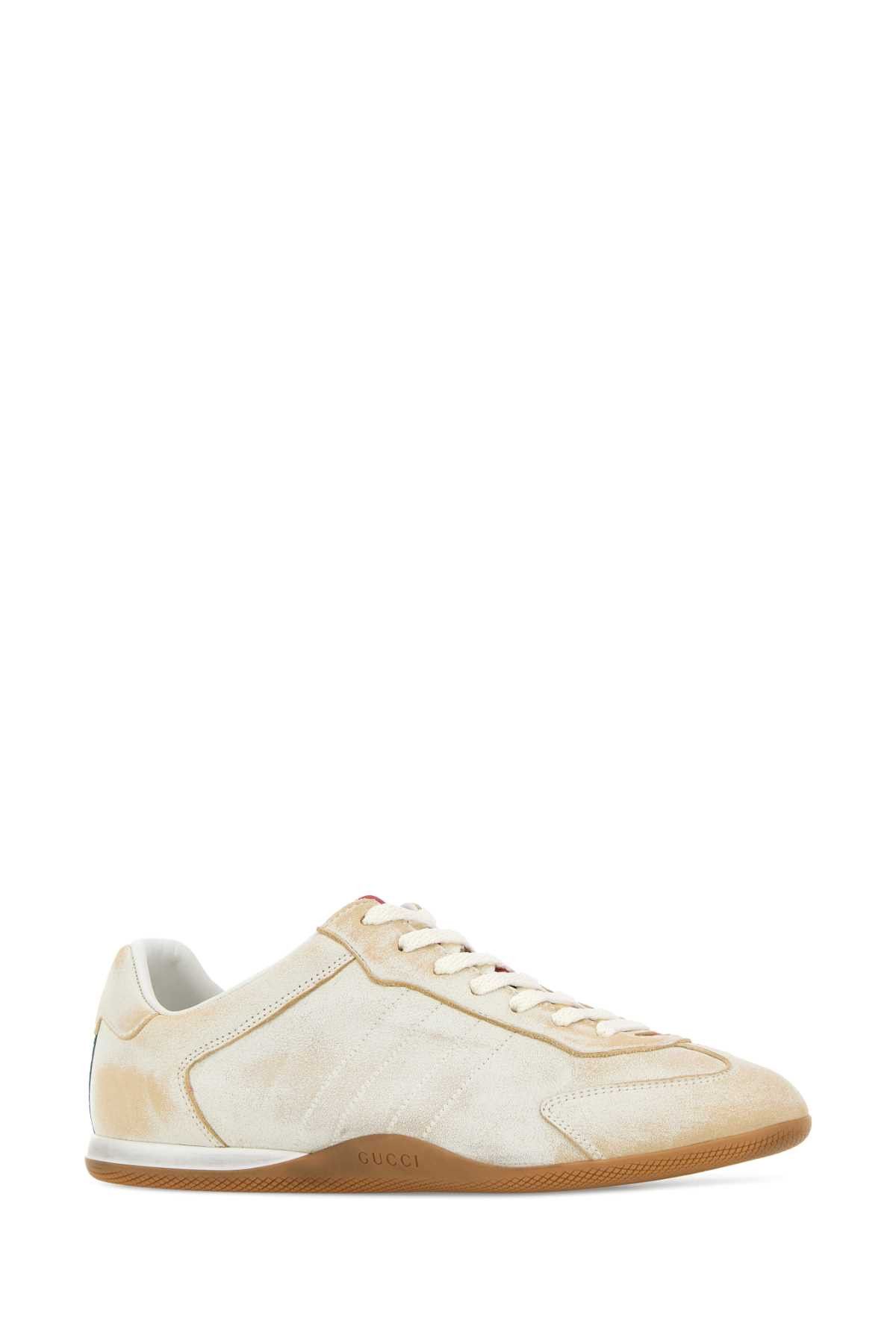 Gucci Ivory Leather Gucci Shift Sneakers Size US 6 / IT 36 - 2 Thumbnail