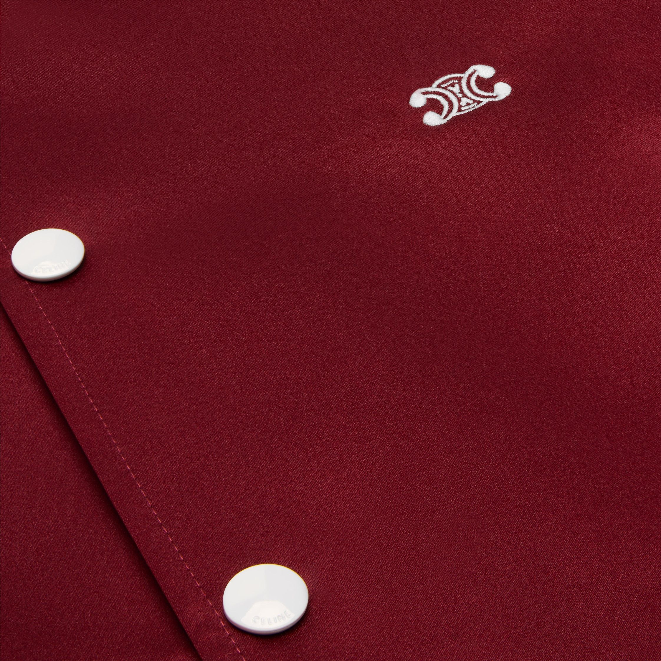 Celine TRIOMPHE TEDDY JACKET IN SATIN burgundi Size US L / EU 52-54 / 3 - 4 Thumbnail