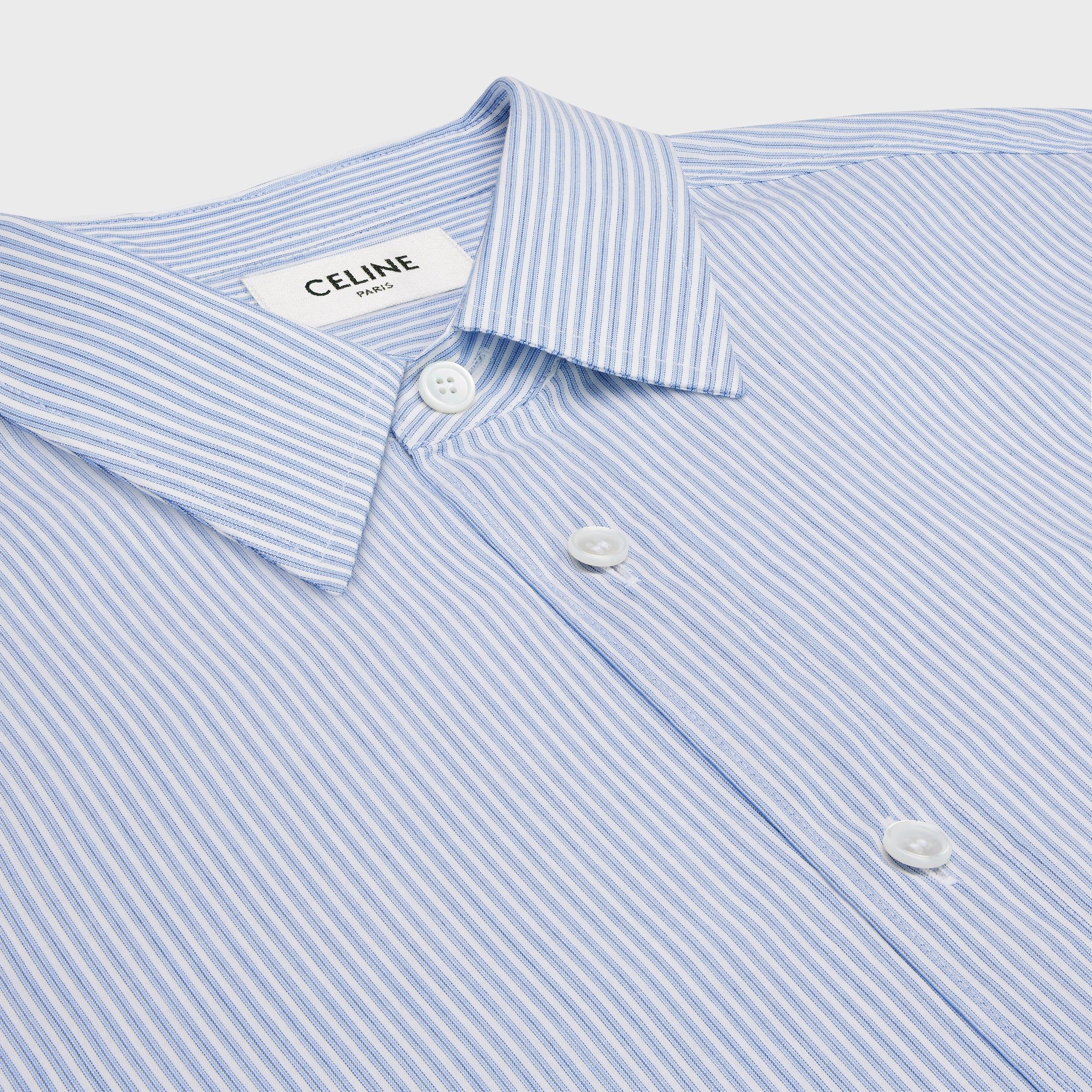 Celine LOOSE SHIRT IN STRIPED COTTON blue Size US XL / EU 56 / 4 - 3 Thumbnail