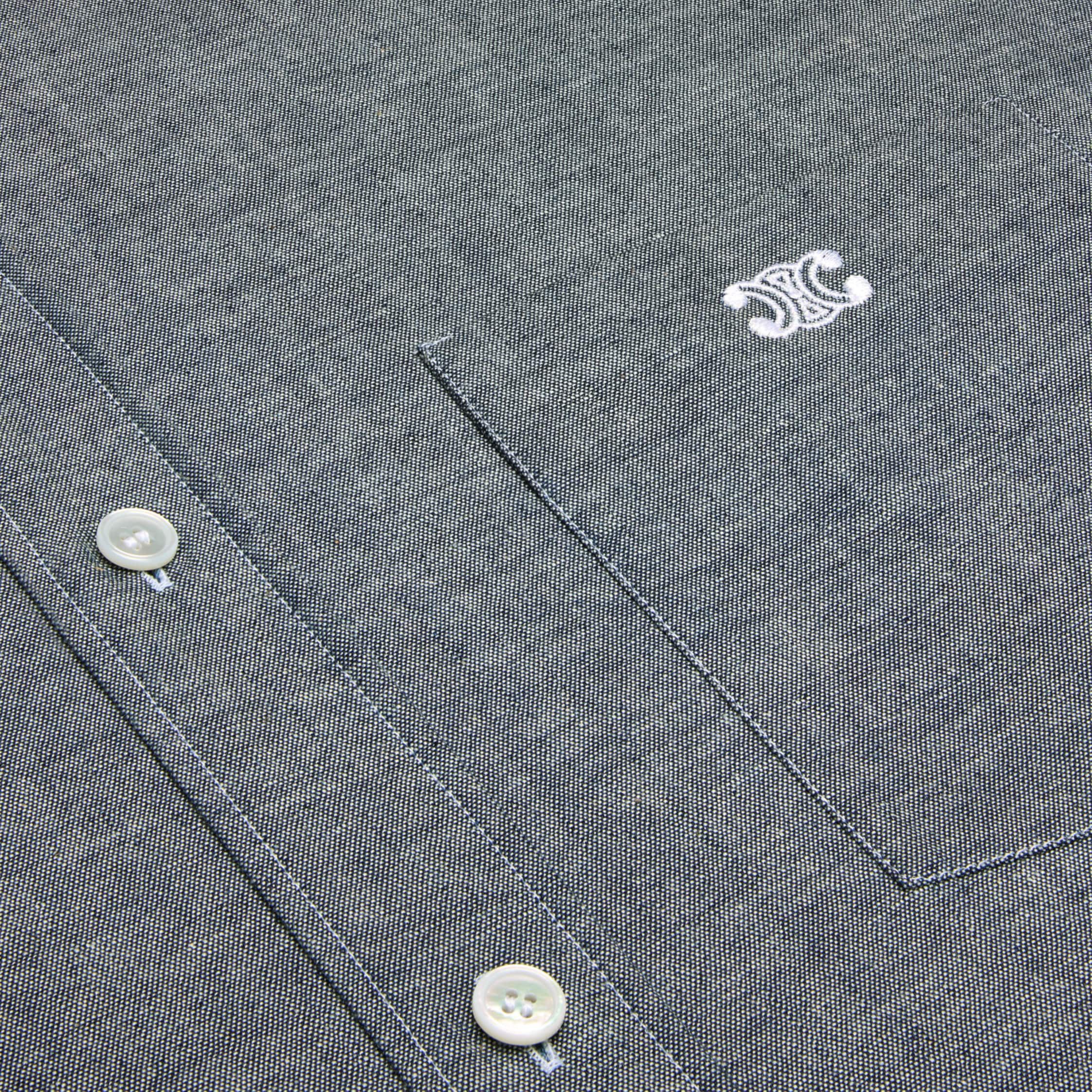 Celine LOOSE SHIRT IN LIGHT CHAMBRAY COTTON grey Size US XS / EU 42 / 0 - 4 Thumbnail