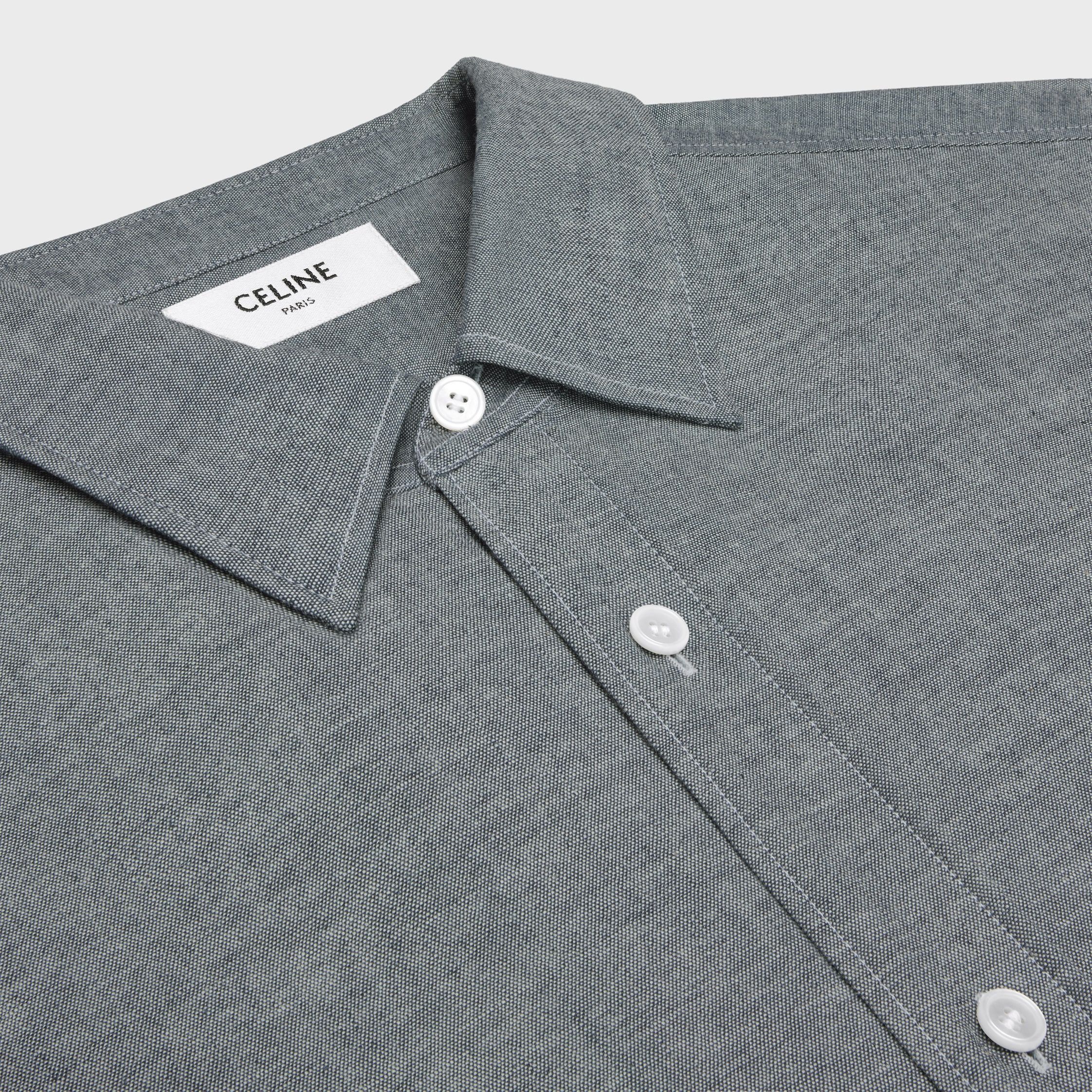 Celine LOOSE SHIRT IN LIGHT CHAMBRAY COTTON grey Size US S / EU 44-46 / 1 - 3 Thumbnail
