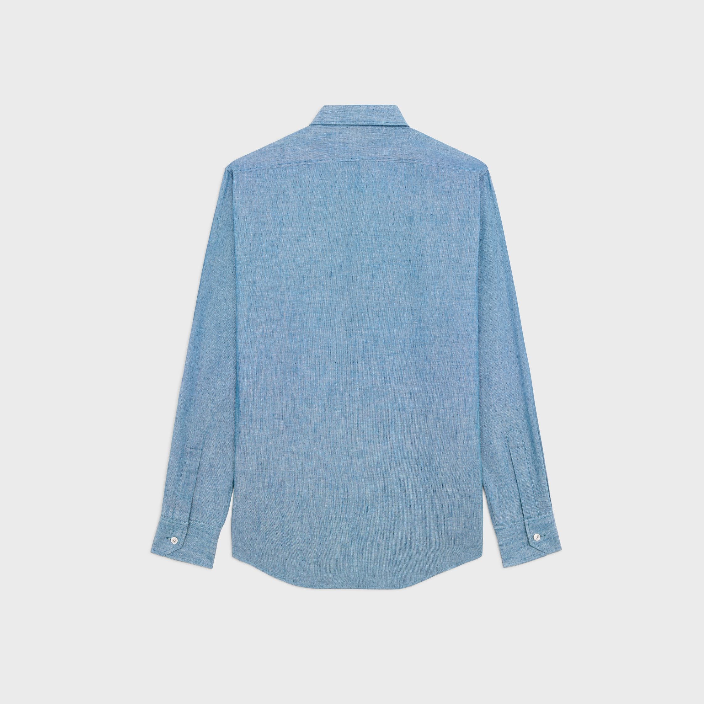 Celine LOOSE SHIRT IN CHAMBRAY COTTON navy/denim blue Size US XS / EU 42 / 0 - 2 Thumbnail