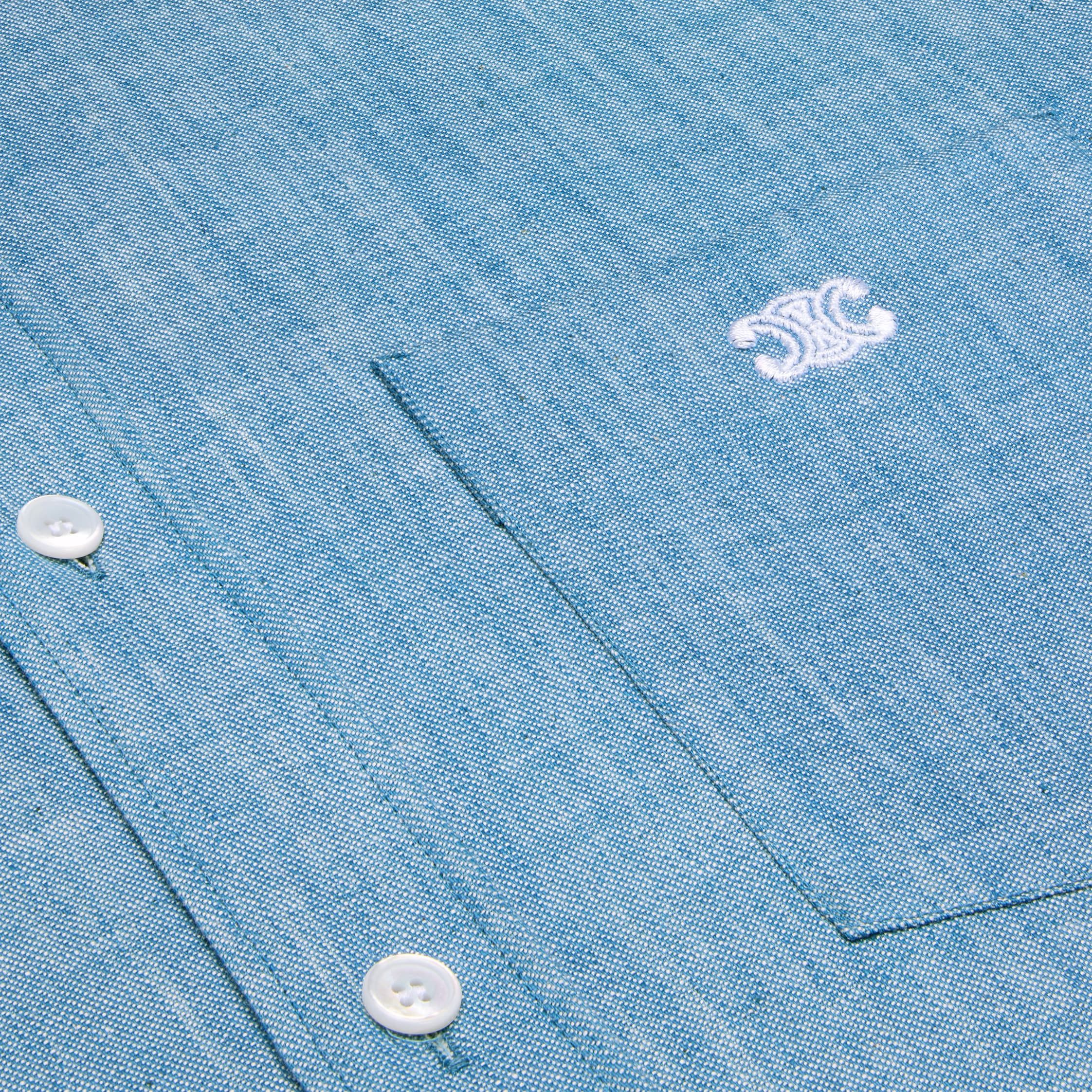 Celine LOOSE SHIRT IN CHAMBRAY COTTON navy/denim blue Size US XXL / EU 58 / 5 - 4 Thumbnail