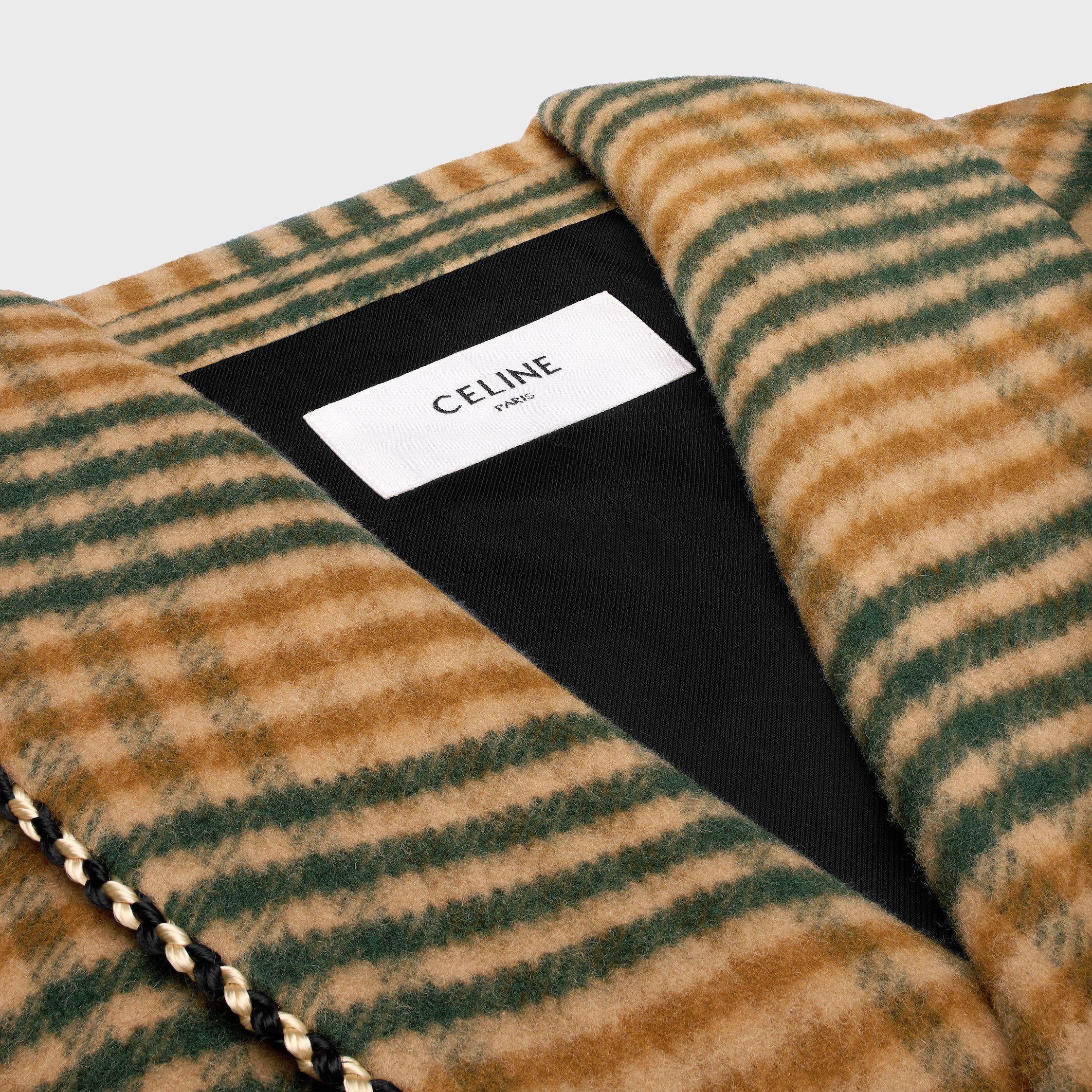Celine SMOKING COAT IN TARTAN CHECKED WOOL brown/green Size US S / EU 44-46 / 1 - 3 Thumbnail