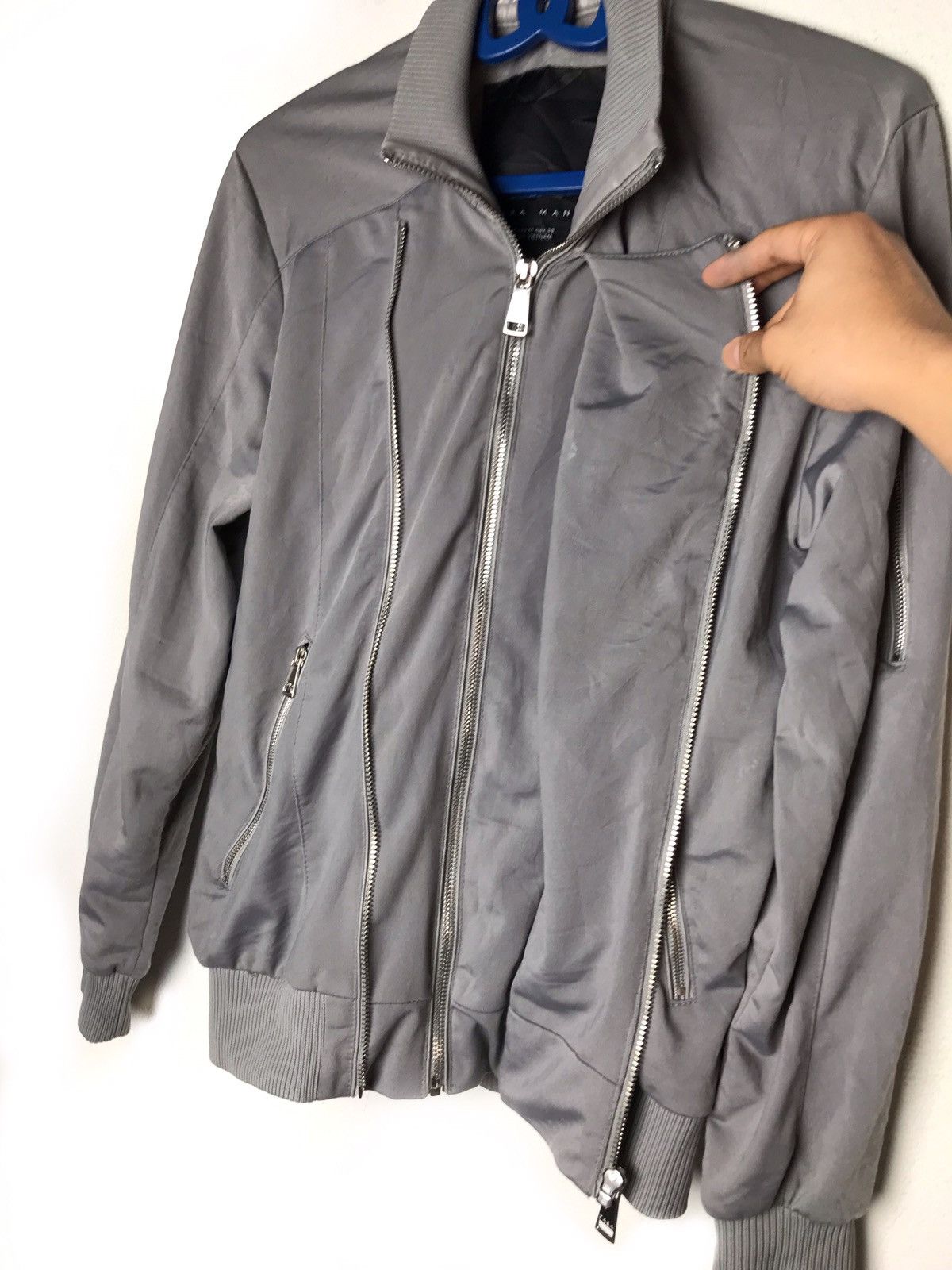 Zara Zara rockers jacket grey color Size US M / EU 48-50 / 2 - 2 Thumbnail