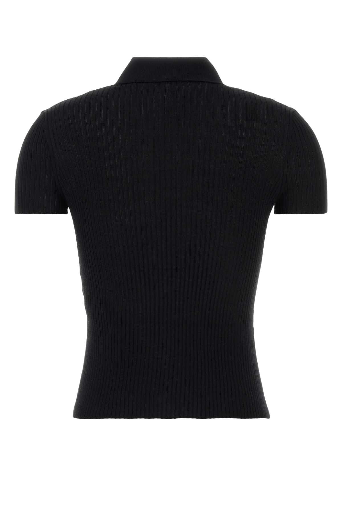 Balenciaga Black Viscose Blend Cardigan Size S / US 4 / IT 40 - 2 Thumbnail