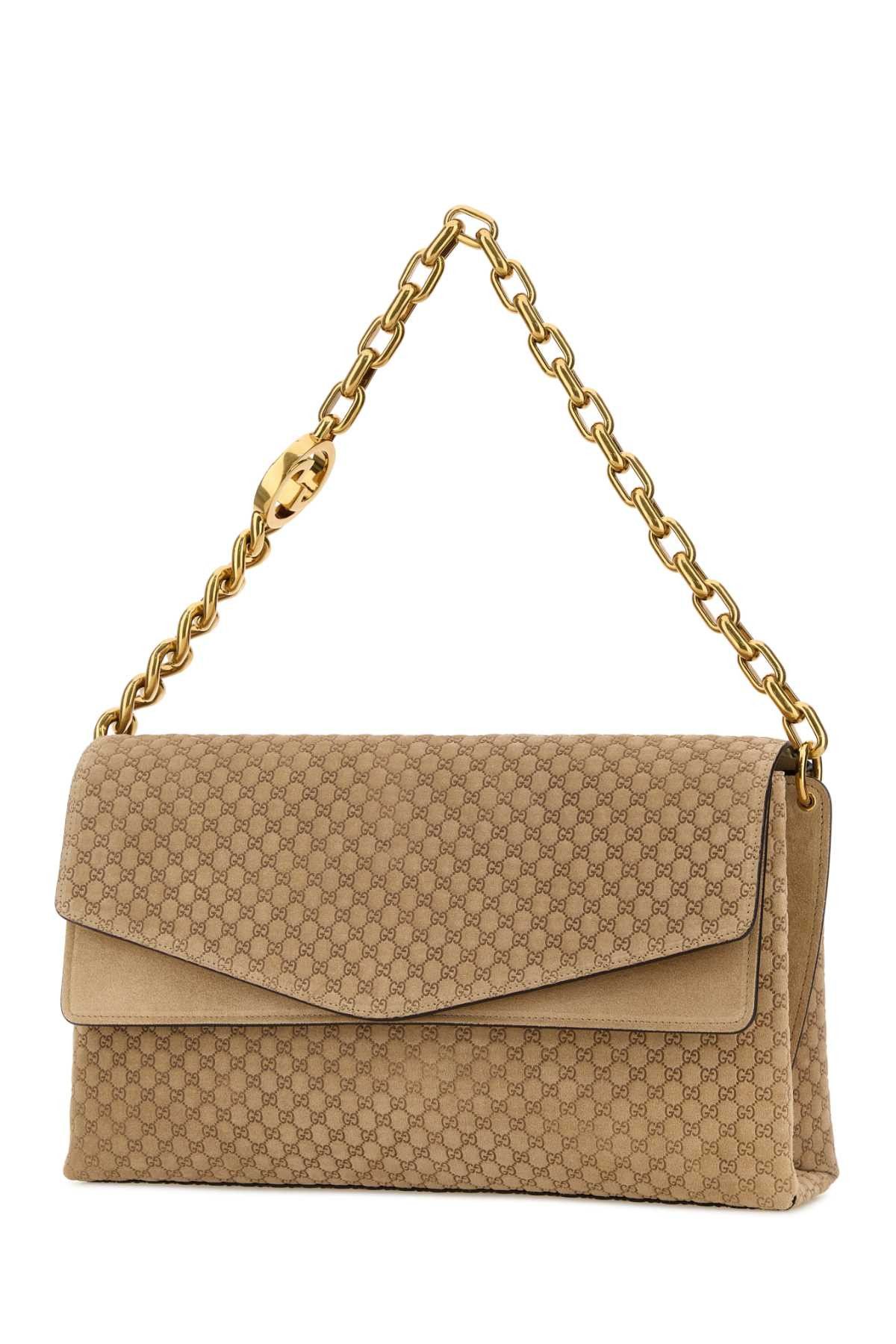 Gucci Beige Suede Large Shoulder Bag Size ONE SIZE - 2 Thumbnail