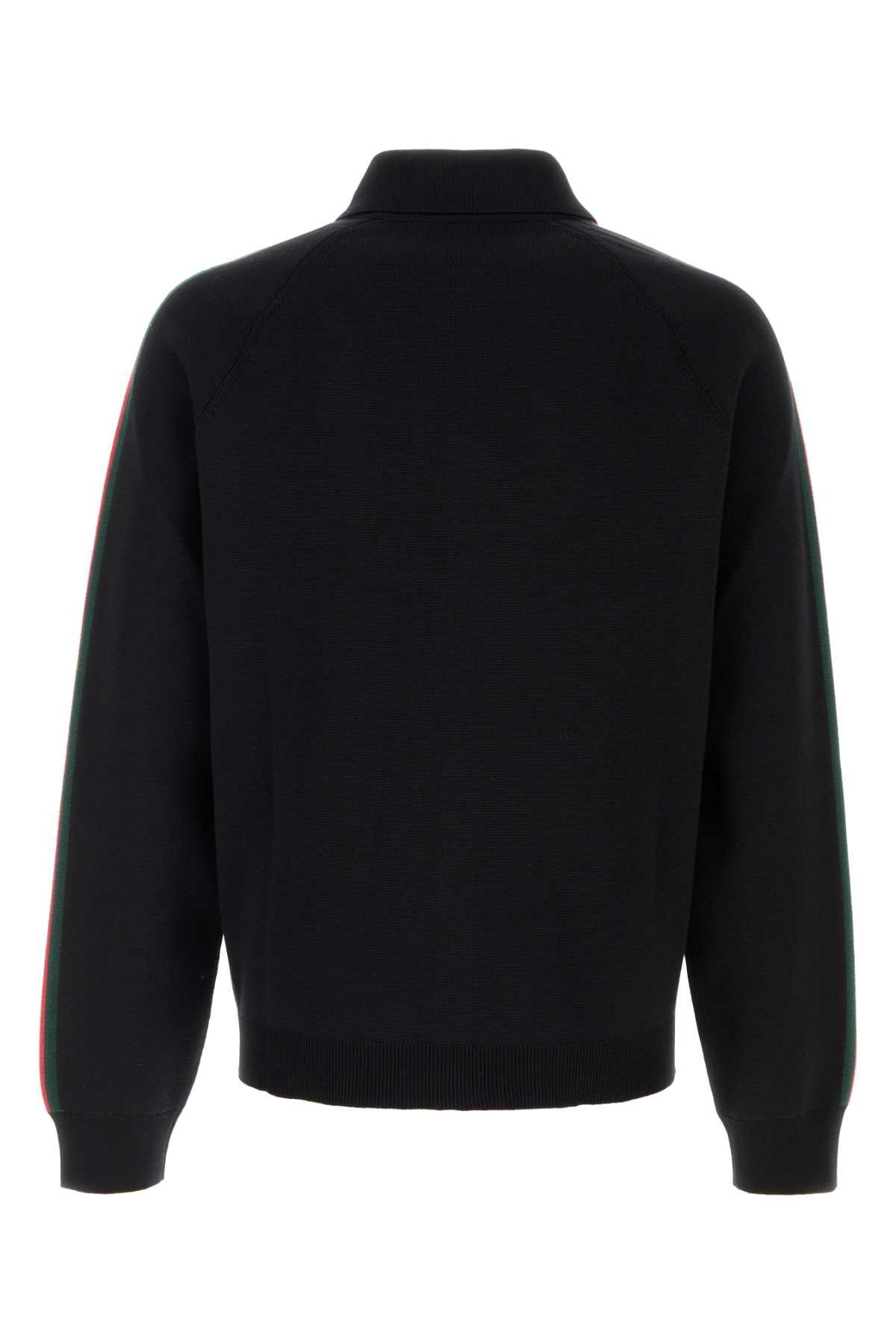 Gucci Black Wool Blend Cardigan Size US M / EU 48-50 / 2 - 2 Thumbnail