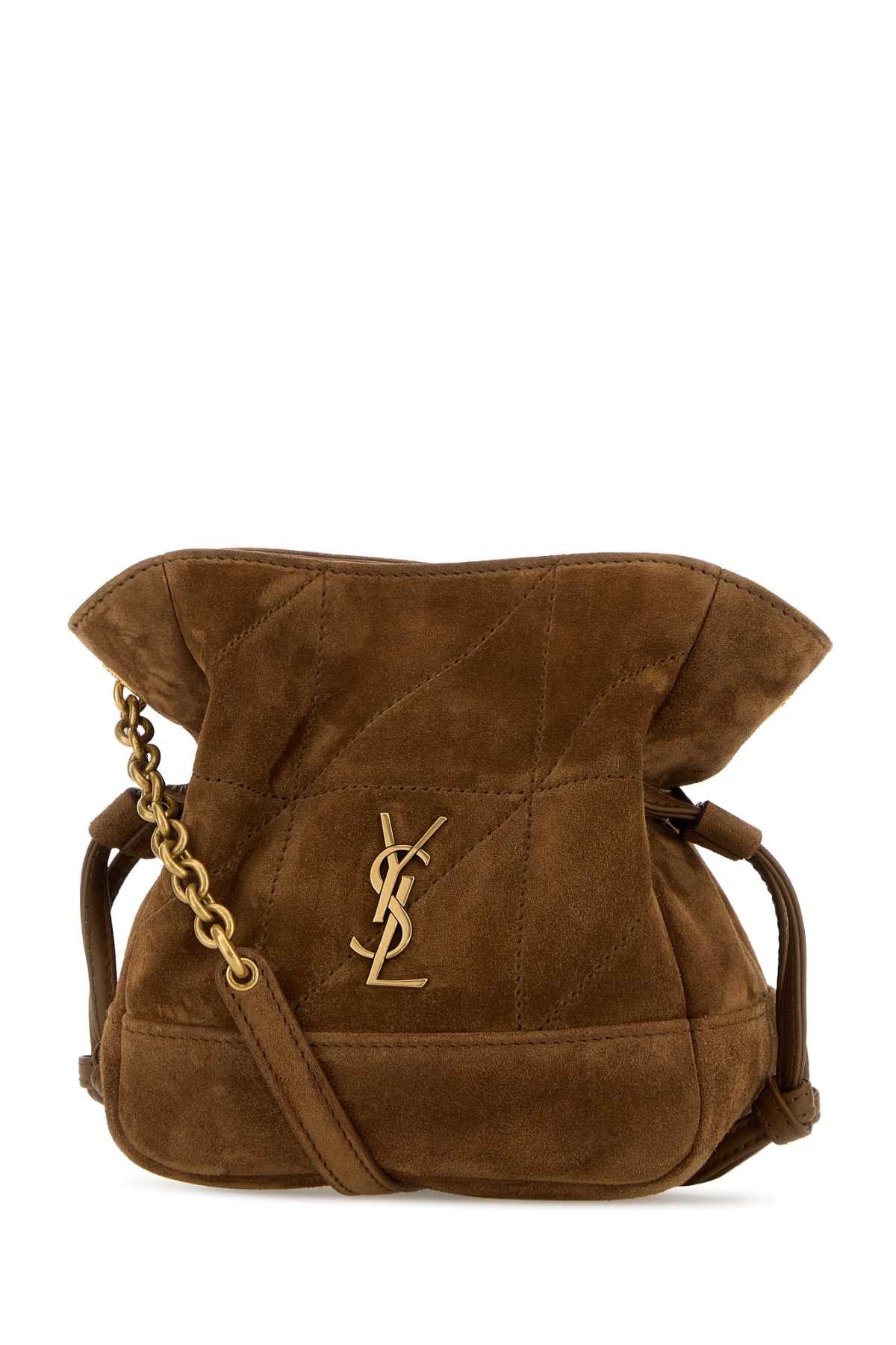Saint Laurent Paris Brown Suede Mini Jamie Bucket Bag Size ONE SIZE - 2 Thumbnail
