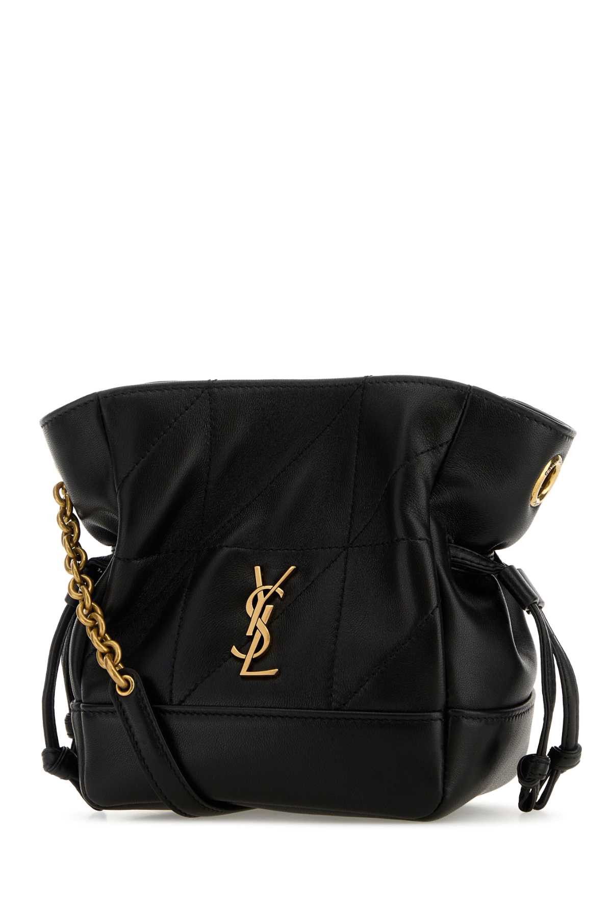 Saint Laurent Paris Black Leather Mini Jamie Bucket Bag Size ONE SIZE - 2 Thumbnail