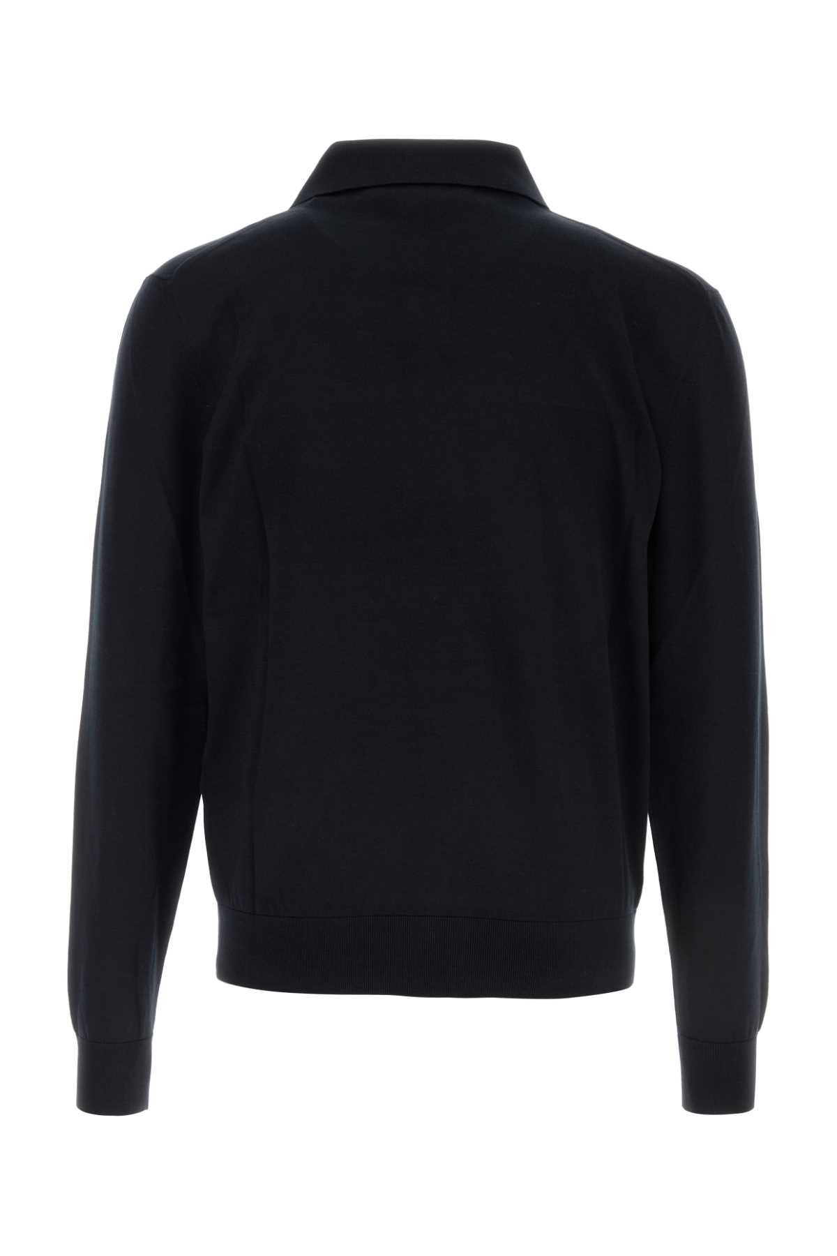 Saint Laurent Paris Midnight Blue Silk Blend Polo Shirt Size US M / EU 48-50 / 2 - 2 Thumbnail