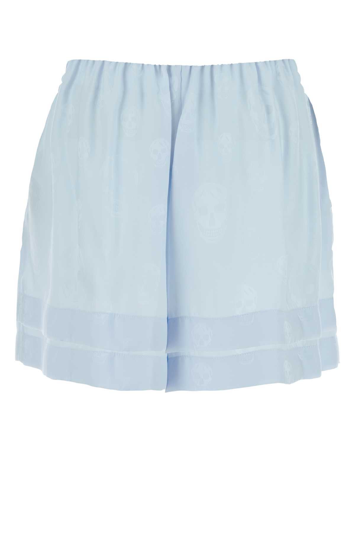 Alexander McQueen Pastel Light-Blue Jacquard Shorts Size 27" / US 4 / IT 40 - 2 Thumbnail