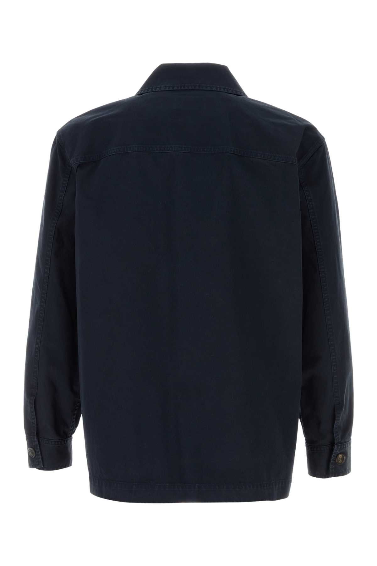 Saint Laurent Paris Dark Blue Cotton Shirt Size US XL / EU 56 / 4 - 2 Thumbnail