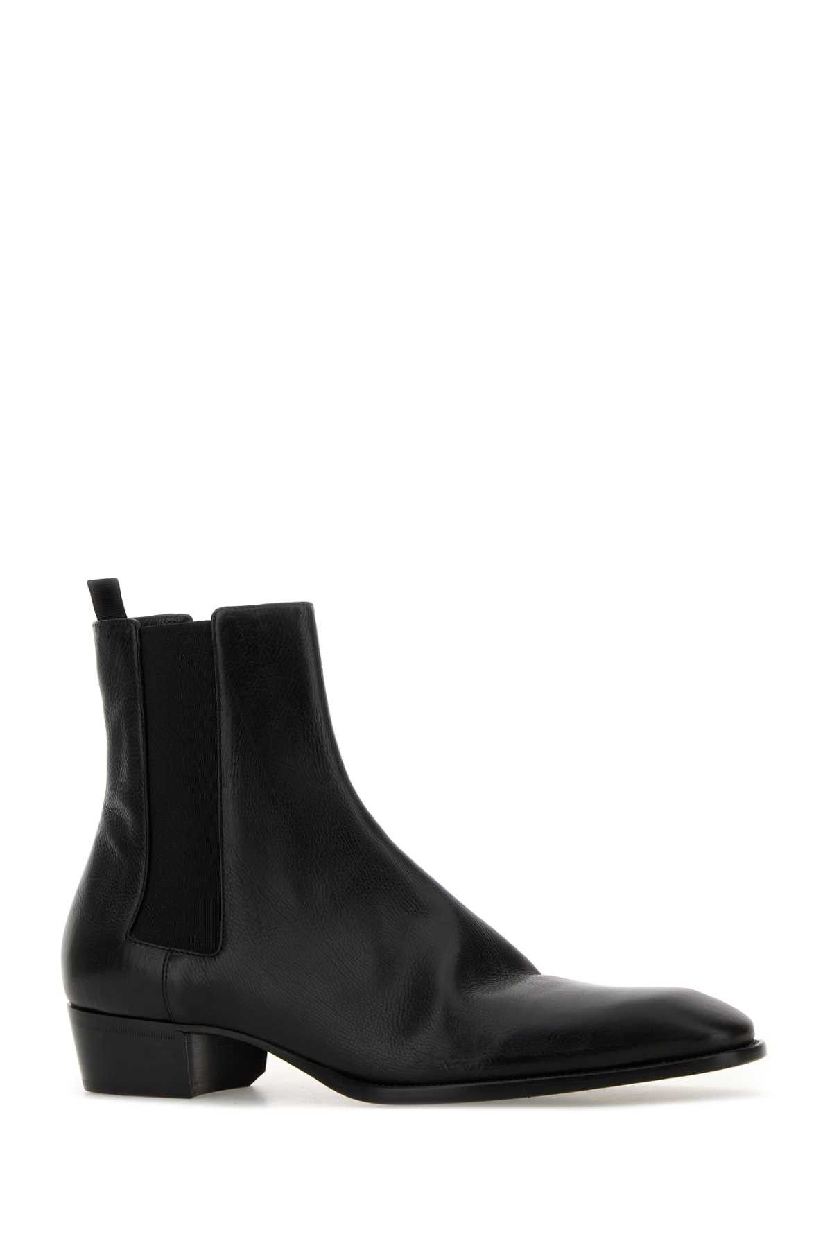 Saint Laurent Paris Black Leather Chelsea Stanton Ankle Boots Size US 11 / EU 44 - 2 Thumbnail