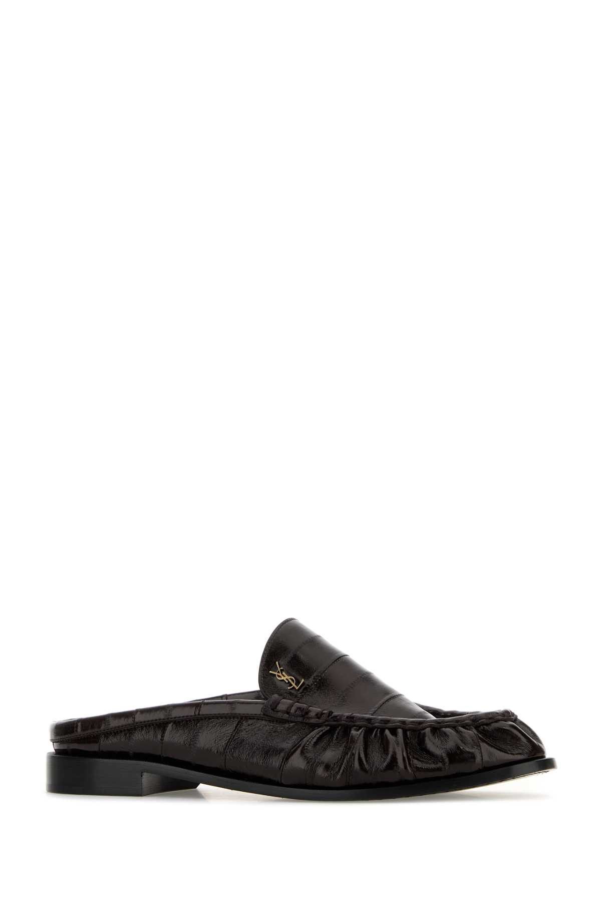 Saint Laurent Paris Dark Brown Leather Le Loafers Slippers Size US 7 / EU 40 - 2 Thumbnail