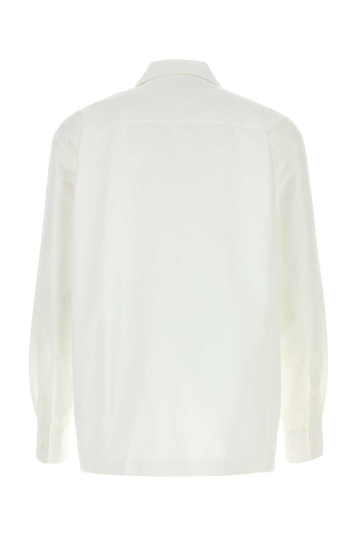 Bottega Veneta White Cotton Shirt Size US L / EU 52-54 / 3 - 2 Thumbnail