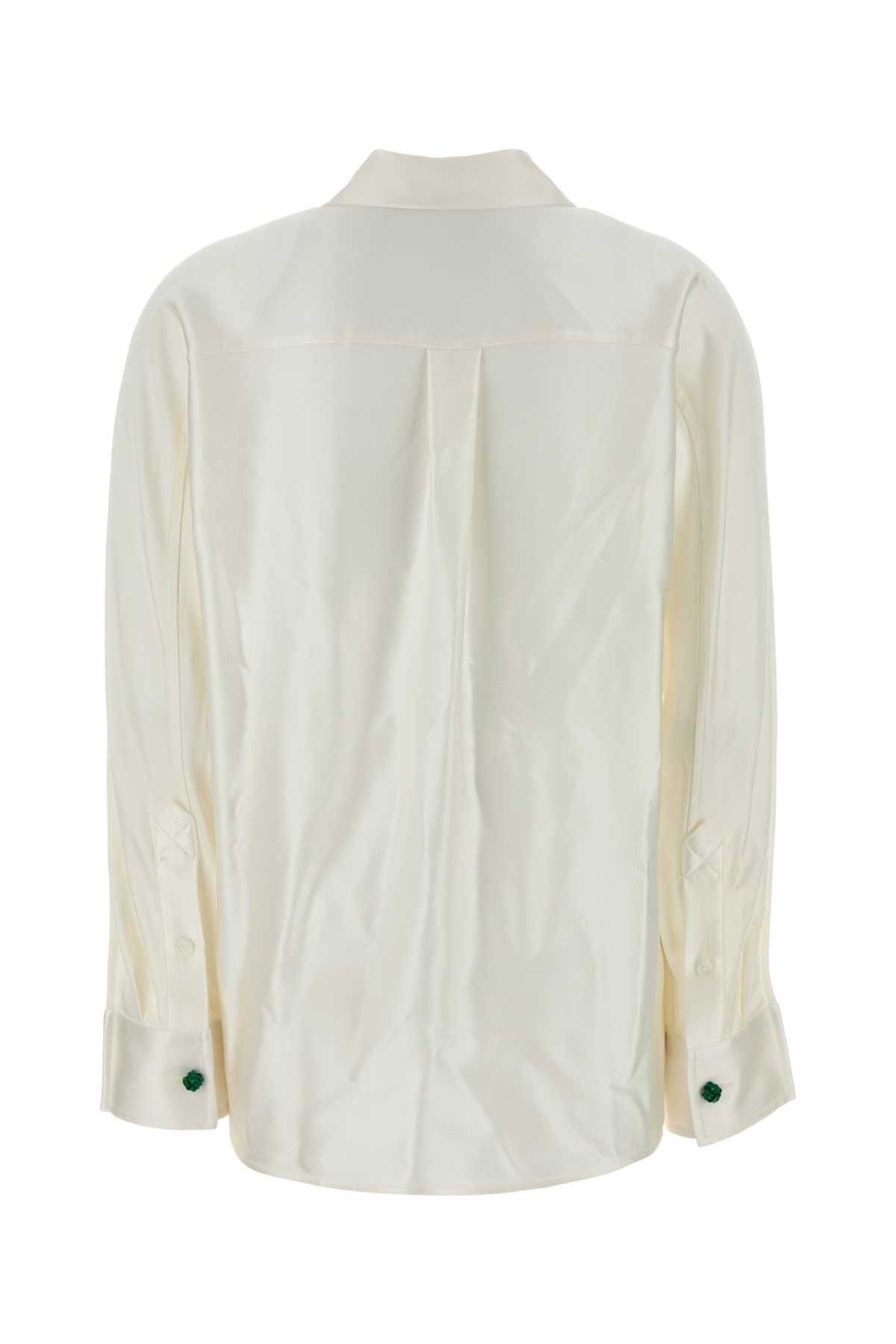 Bottega Veneta Ivory Silk Shirt Size S / US 4 / IT 40 - 2 Thumbnail