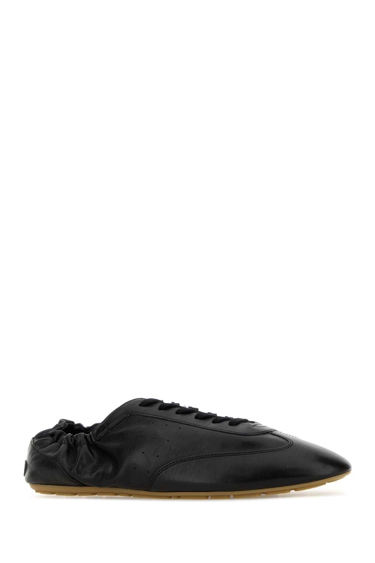 Saint Laurent Paris Black Leather Lewis Sneakers Size US 7 / EU 40 - 2 Thumbnail