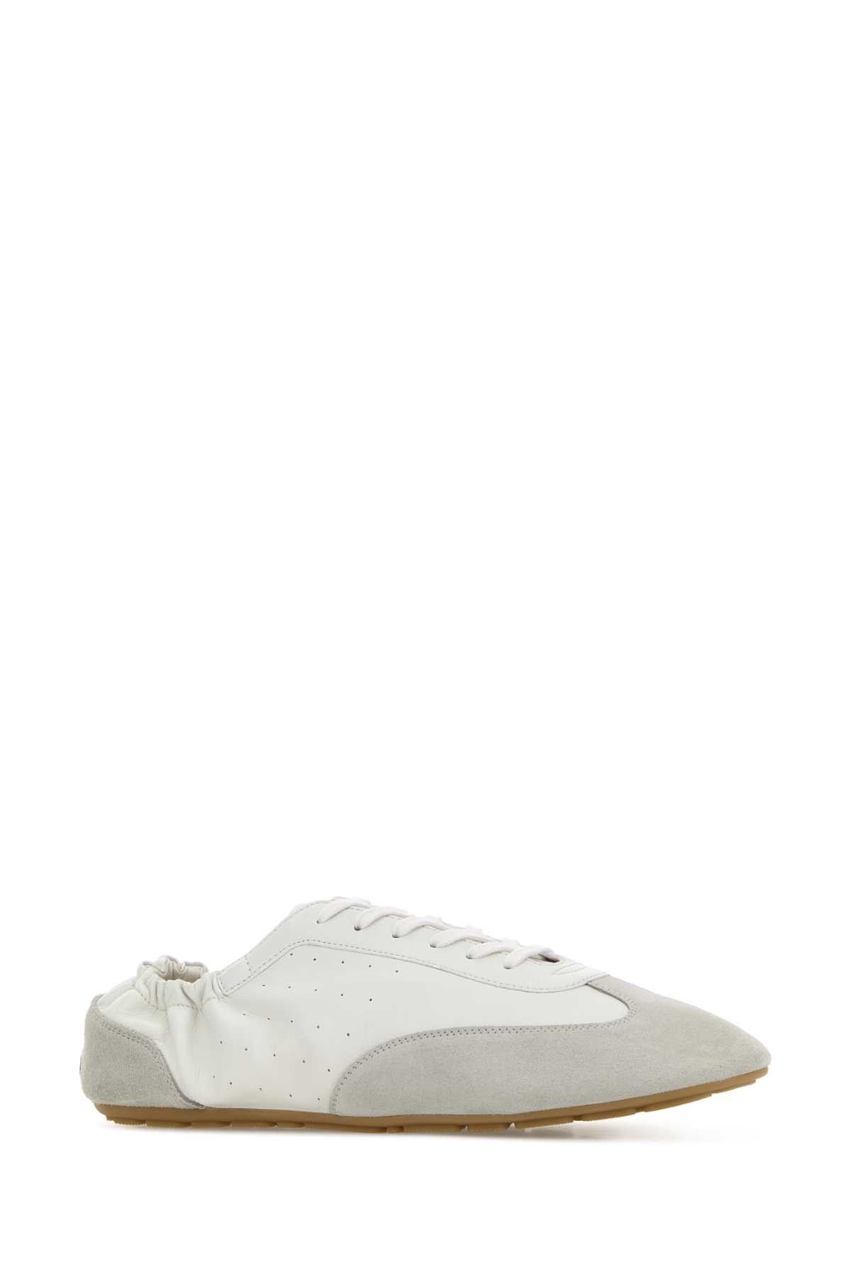Saint Laurent Paris White Leather Lewis Sneakers Size US 11 / EU 44 - 2 Thumbnail