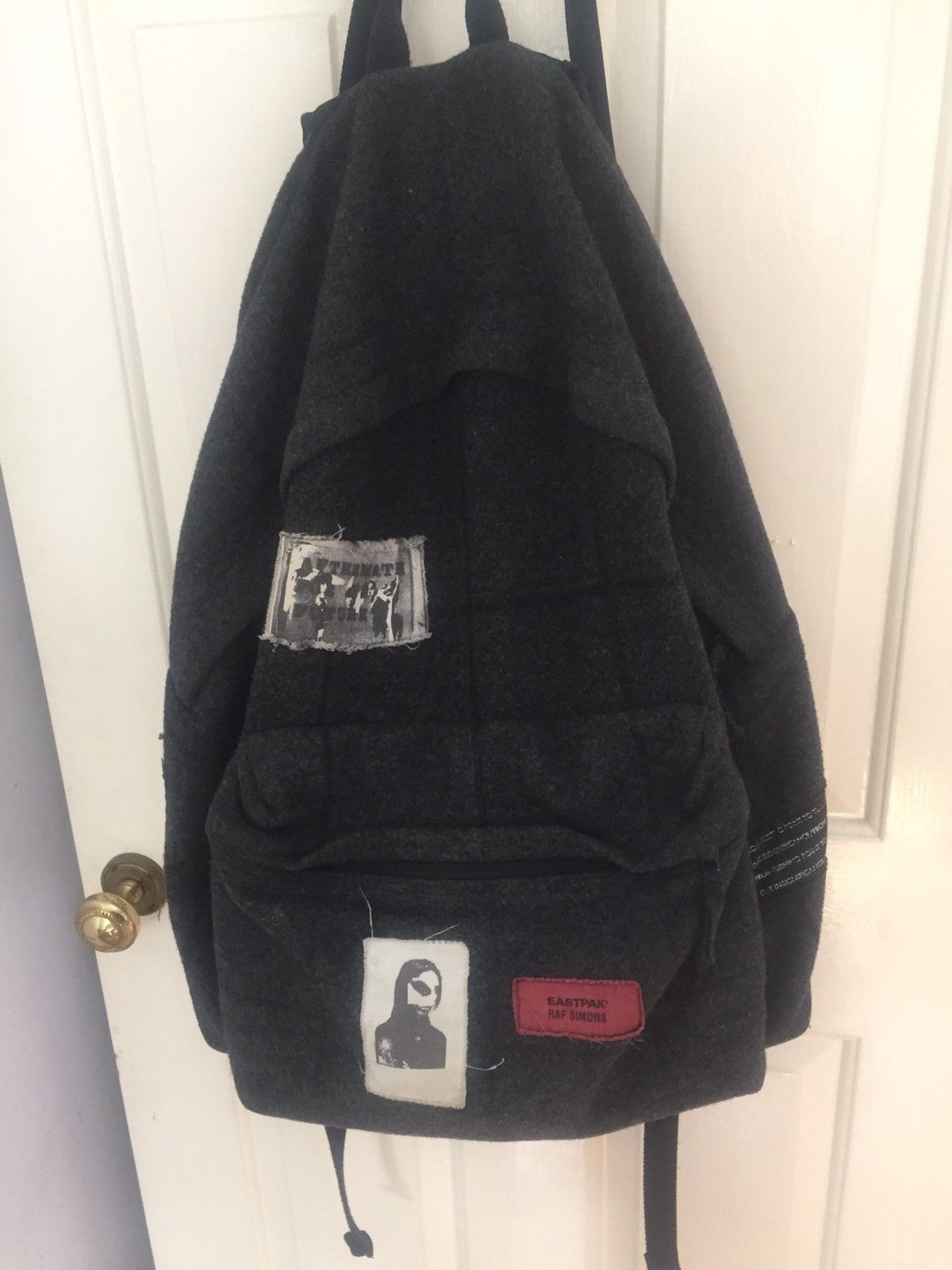 Eastpak x Raf Simons Distressed Wool Backpack - Backpacks, Bags -  WEAST20089