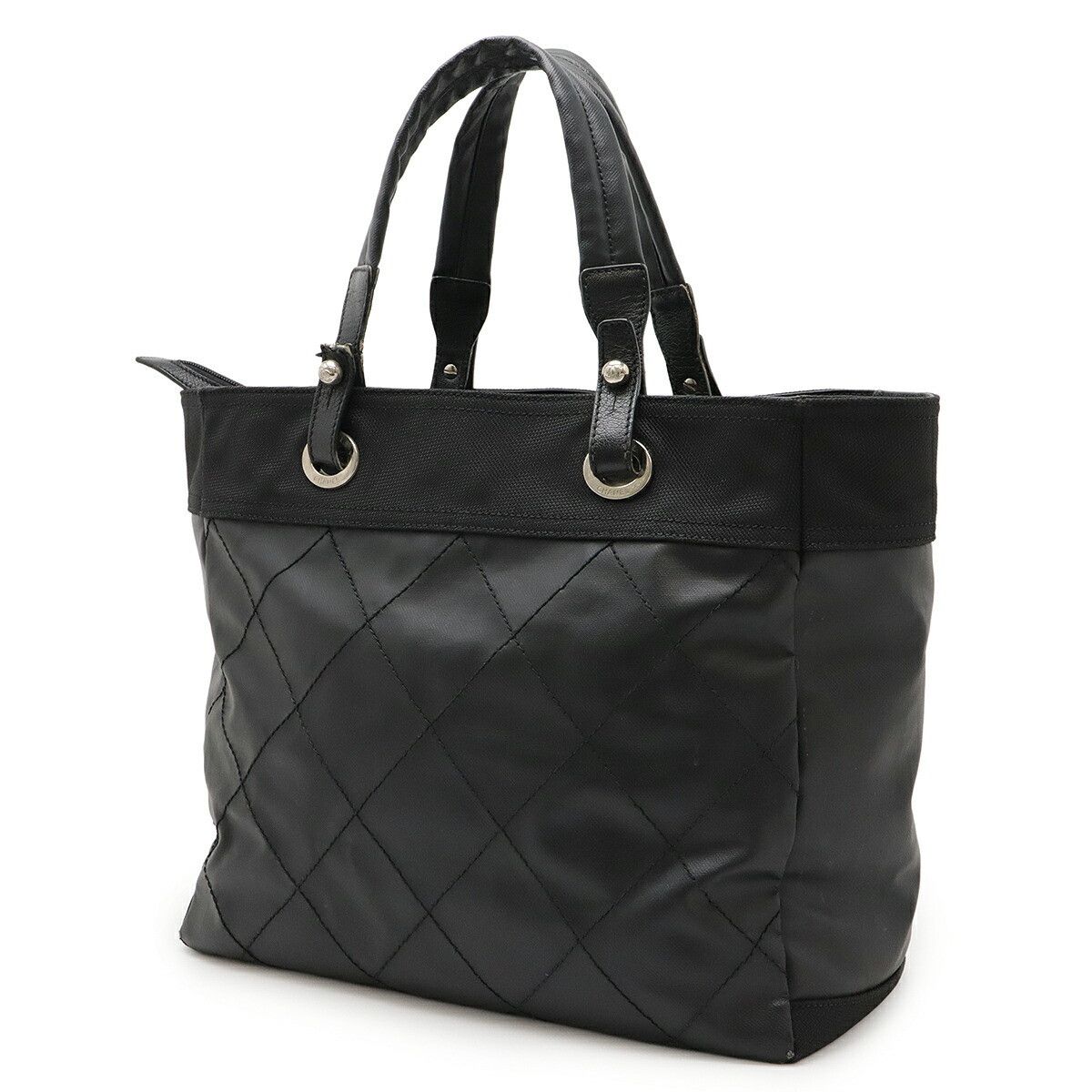 Chanel Chanel Chanel Paris Biarritz Coated Canvas Tote Bag Textile Tote Bag A34209 DUTY FREE for USA Size ONE SIZE - 2 Thumbnail