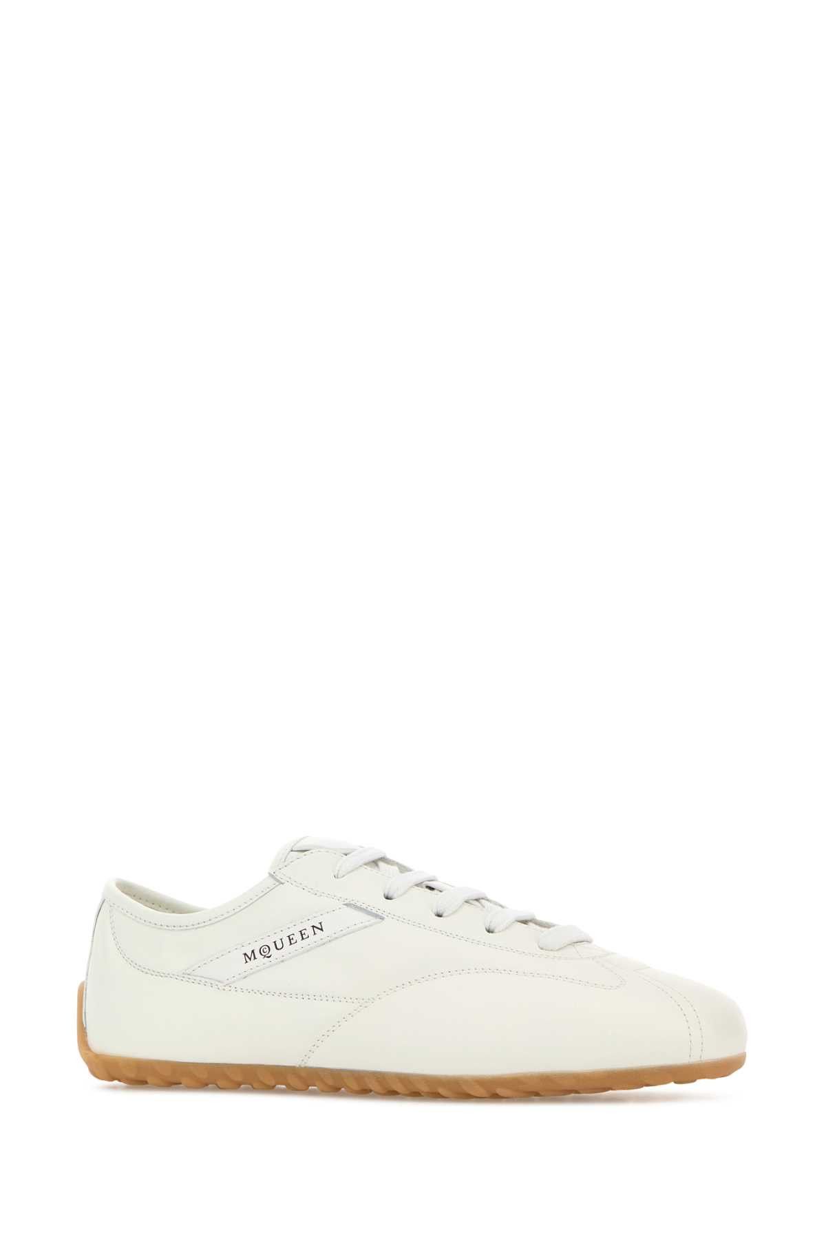 Alexander McQueen Ivory Leather Boxe Sneakers Size US 6 / IT 36 - 2 Thumbnail