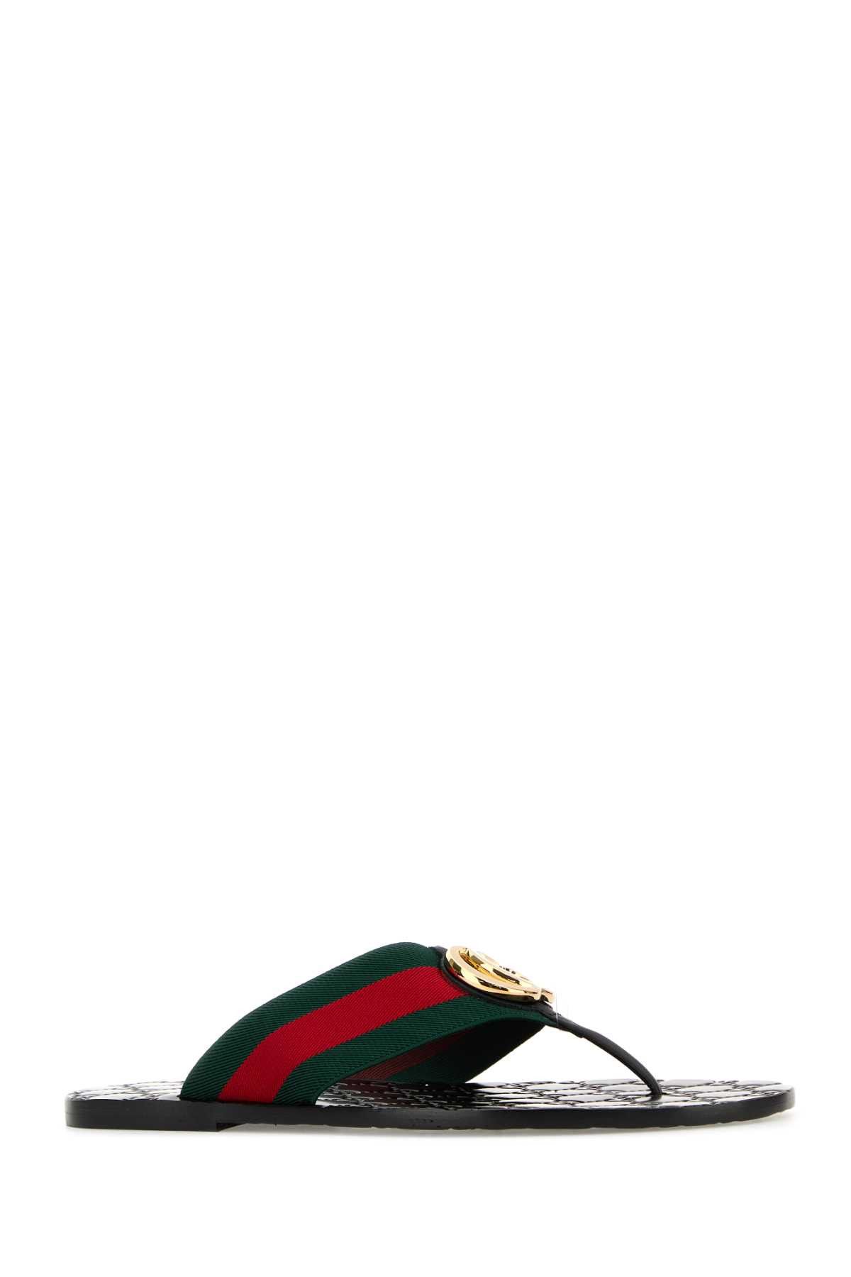 Gucci Embroidered Fabric Thong Slippers Size US 9.5 / EU 42-43 - 2 Thumbnail