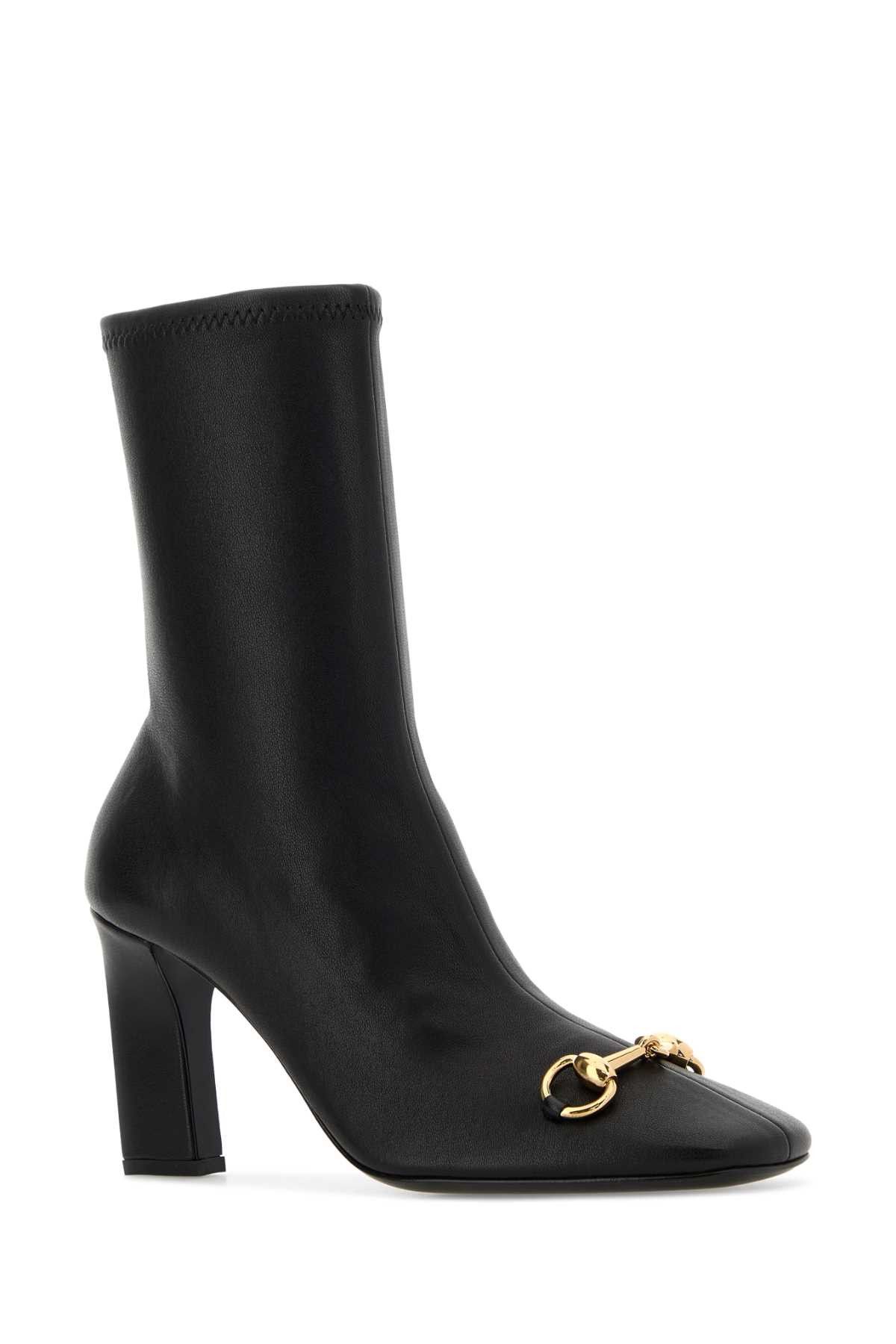 Gucci Black Leather Signora Ankle Boots Size US 6 / IT 36 - 2 Thumbnail
