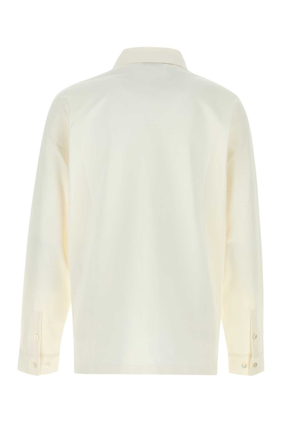 Gucci White Stretch Piquet Shirt Size US L / EU 52-54 / 3 - 2 Thumbnail