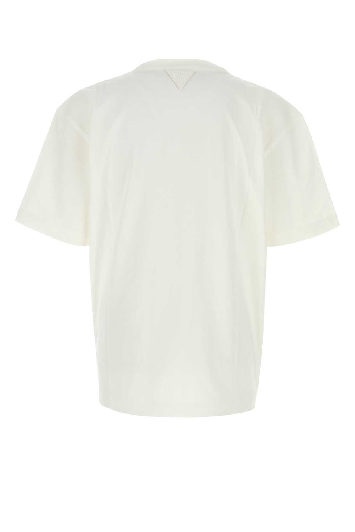 Bottega Veneta White Cotton T-Shirt Size US L / EU 52-54 / 3 - 2 Thumbnail