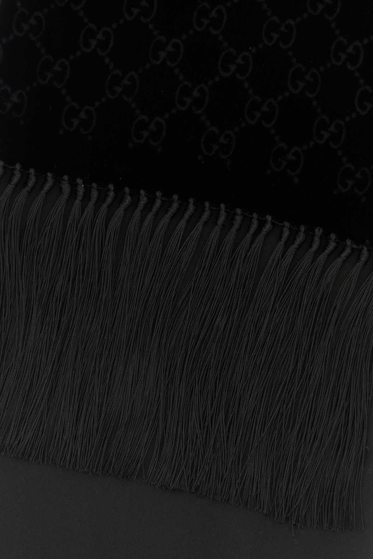 Gucci Black Velvet Scarf Size ONE SIZE - 2 Thumbnail