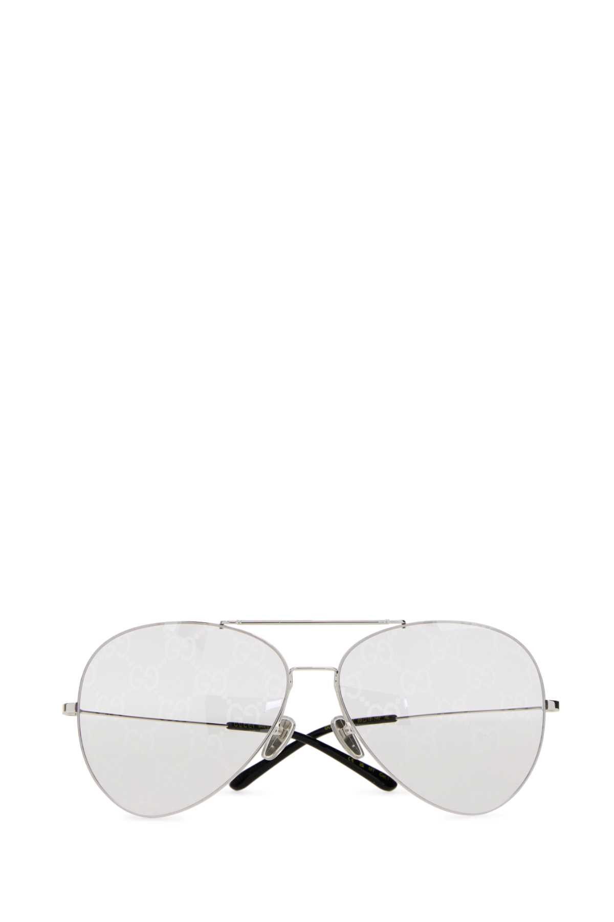 Gucci Silver Metal Sunglasses Size ONE SIZE - 2 Thumbnail