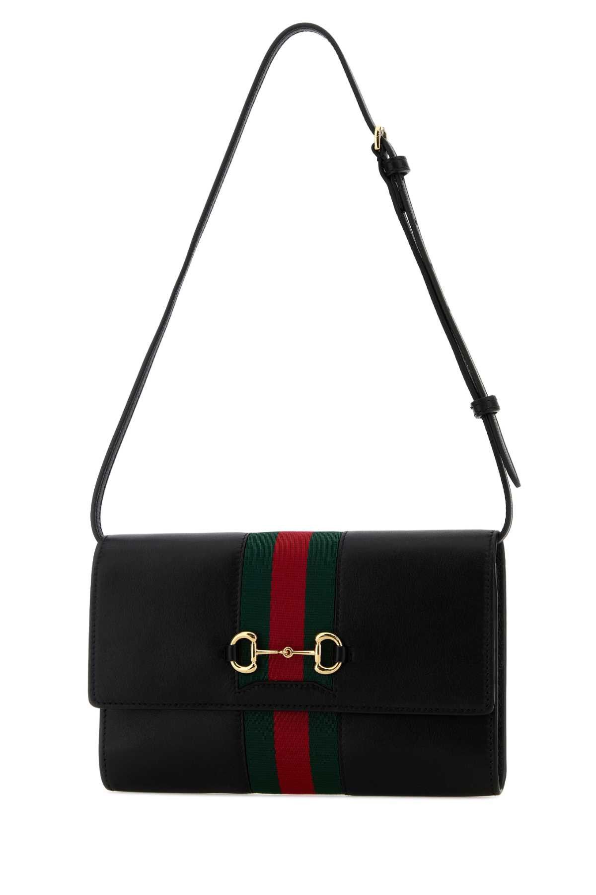 Gucci Black Leather Gucci Horsebit Web Wallet Size ONE SIZE - 2 Thumbnail