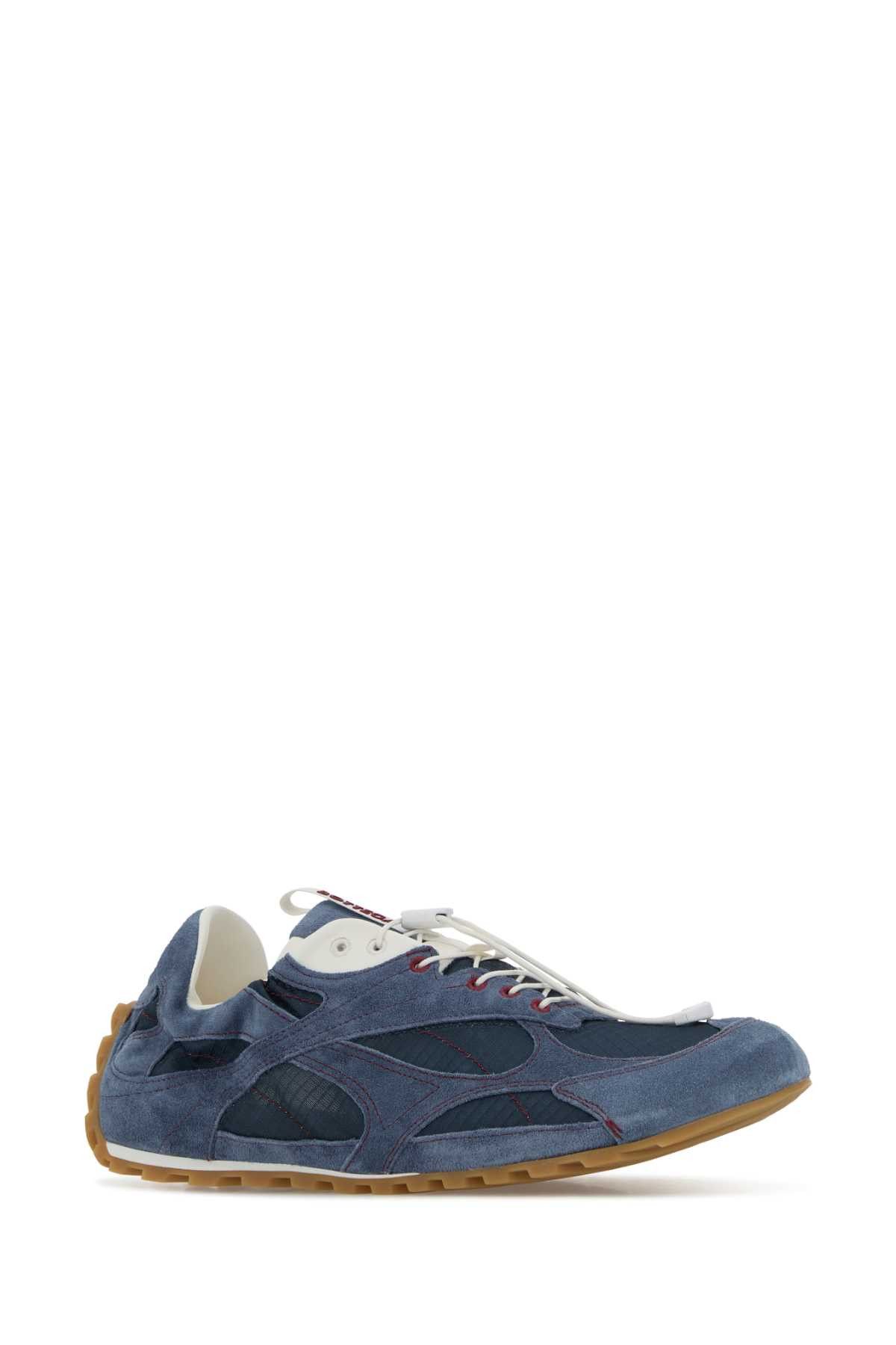 Bottega Veneta Two-Tone Fabric And Suede Orbit Flash Sneakers Size US 12 / EU 45 - 2 Thumbnail