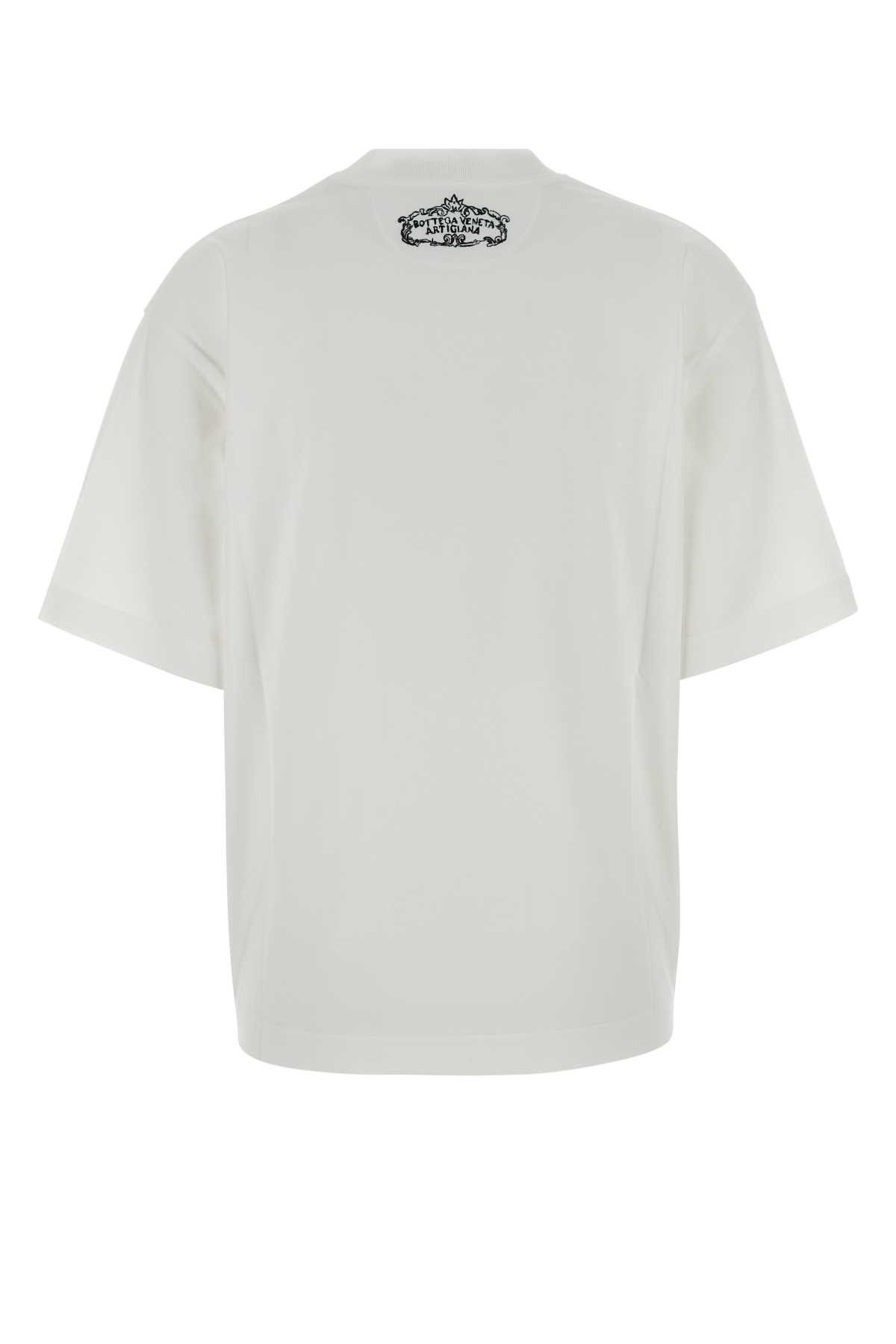 Bottega Veneta White Cotton T-Shirt Size XS / US 0-2 / IT 36-38 - 2 Thumbnail