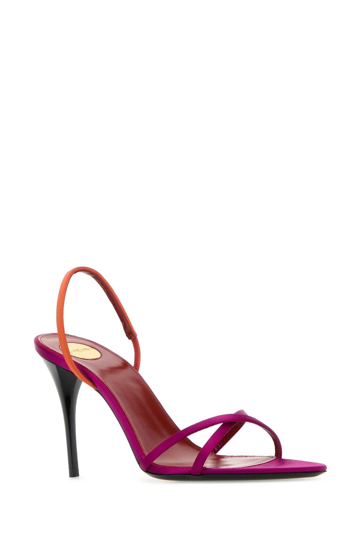 Saint Laurent Paris Two-Tone Satin Justify Sandals Size US 8.5 / IT 38.5 - 2 Thumbnail