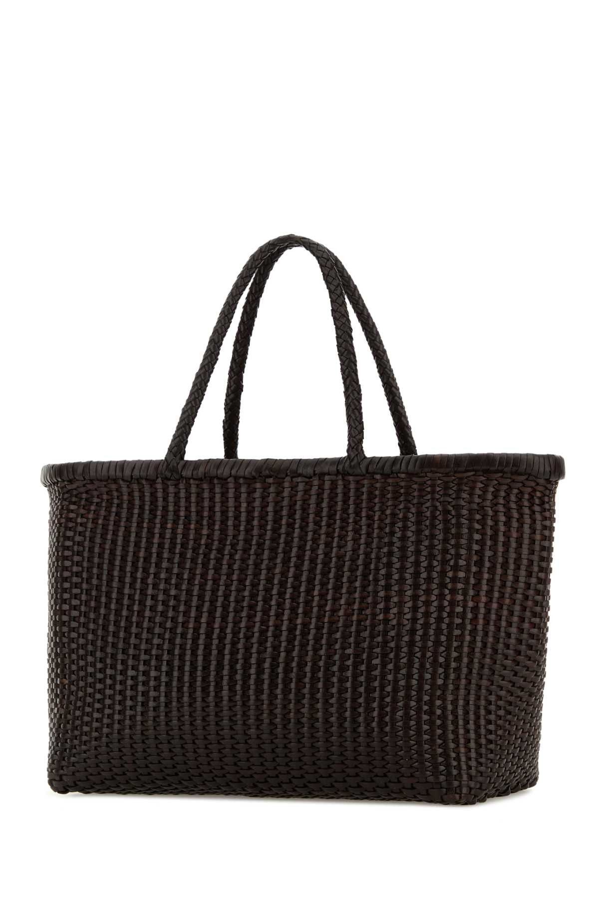 Dragon Diffusion Dark Brown Leather B Weave Bucket Bag Size ONE SIZE - 2 Thumbnail