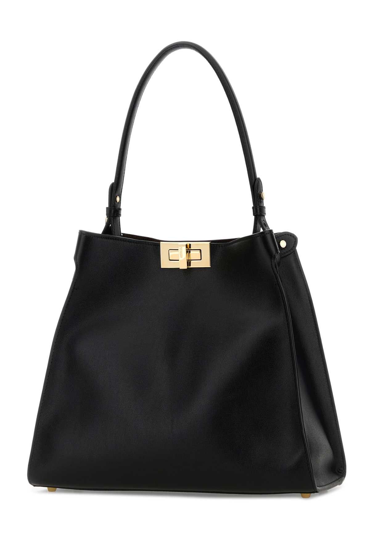 Fendi Black Leather Medium Fendi Way Handbag Size ONE SIZE - 2 Thumbnail