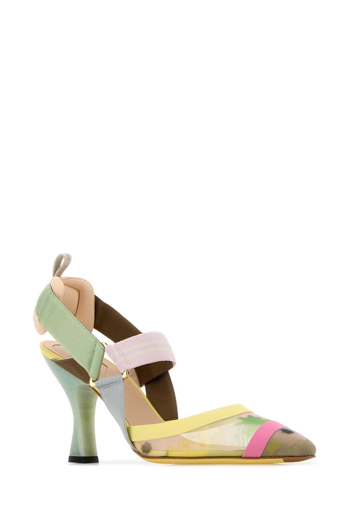 Fendi Multicolor Mesh Colibri Pumps Size US 10 / IT 40 - 2 Thumbnail