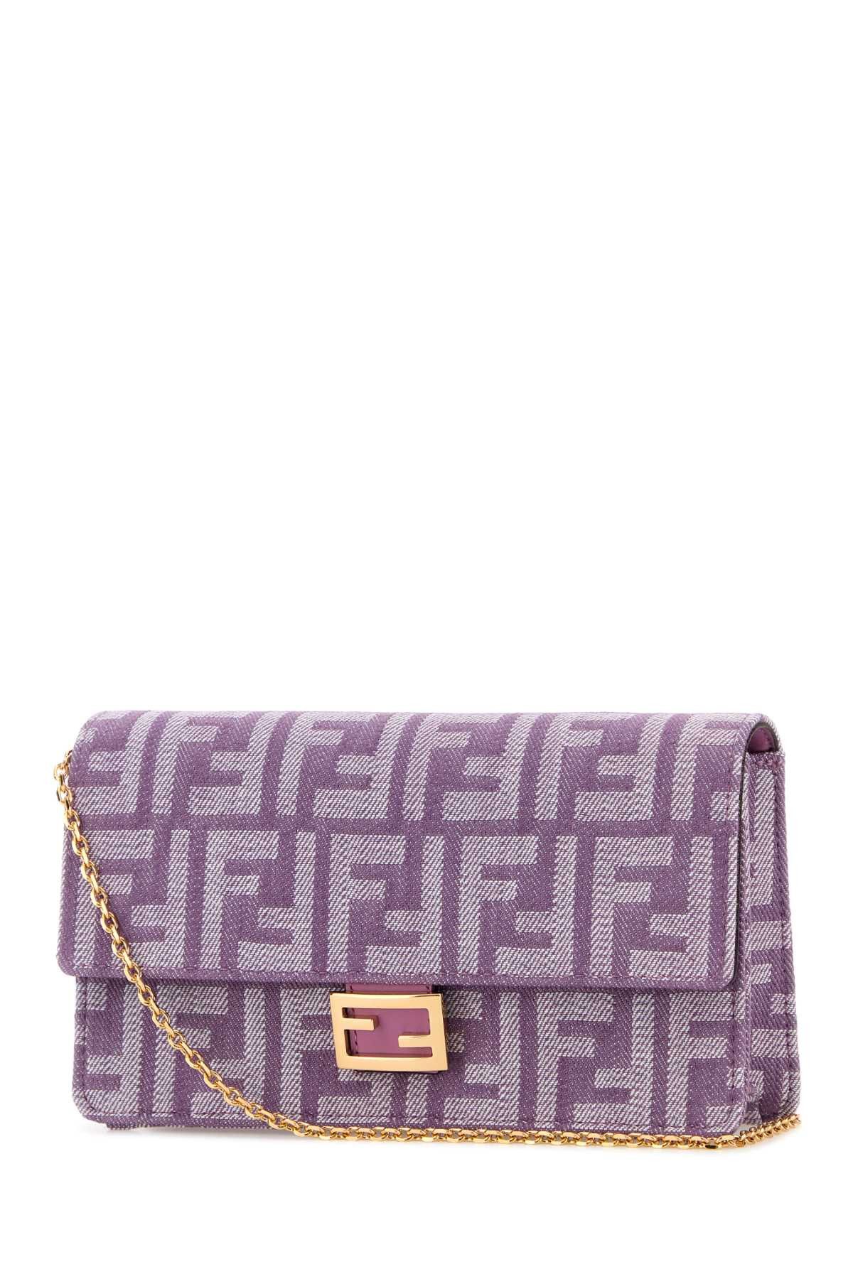 Fendi Embroidered Denim Wallet Size ONE SIZE - 2 Thumbnail