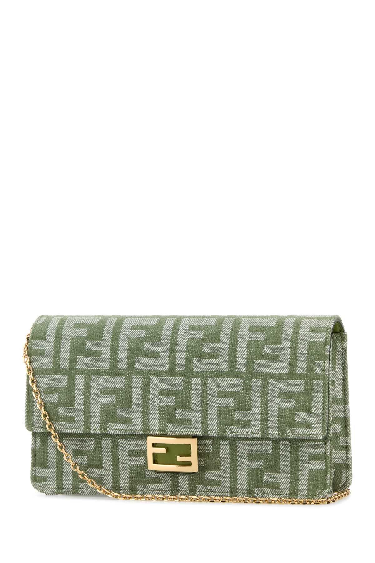 Fendi Embroidered Denim Wallet Size ONE SIZE - 2 Thumbnail