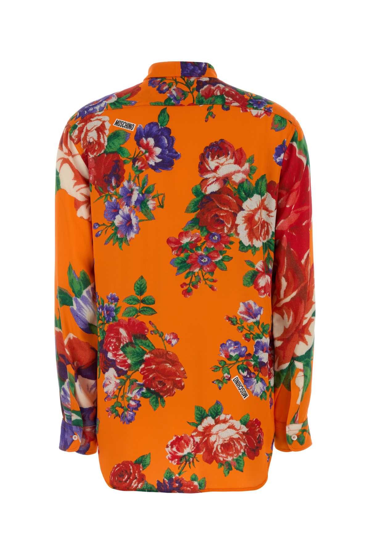 Moschino Printed Satin Shirt Size XS / US 0-2 / IT 36-38 - 2 Thumbnail