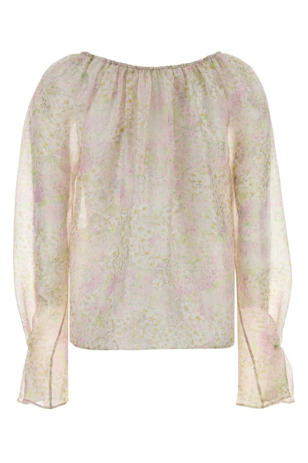 Alberta Ferretti Printed Crepe Blouse Size M / US 6-8 / IT 42-44 - 2 Thumbnail