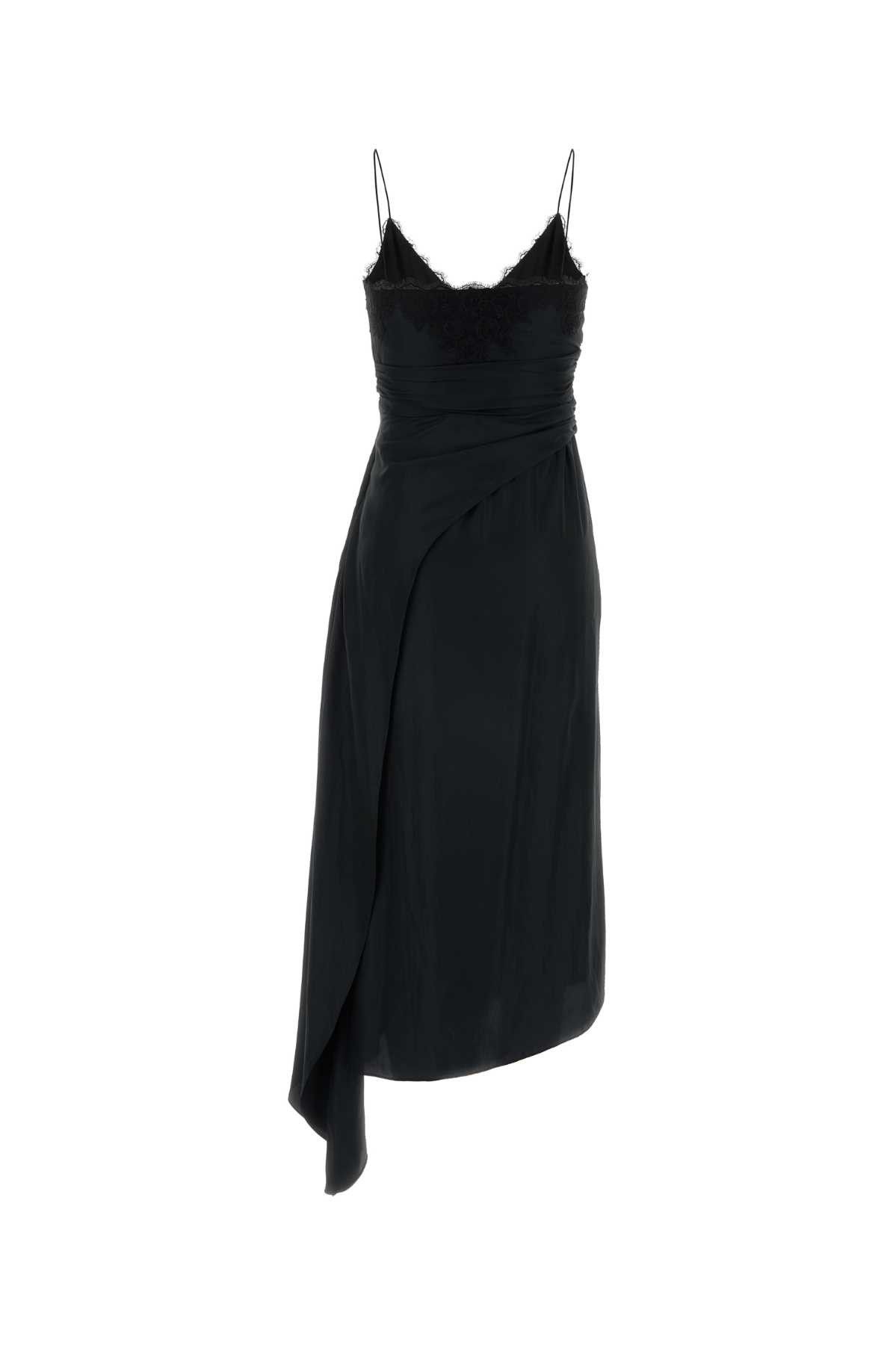 Moschino Black Satin Dress Size M / US 6-8 / IT 42-44 - 2 Thumbnail